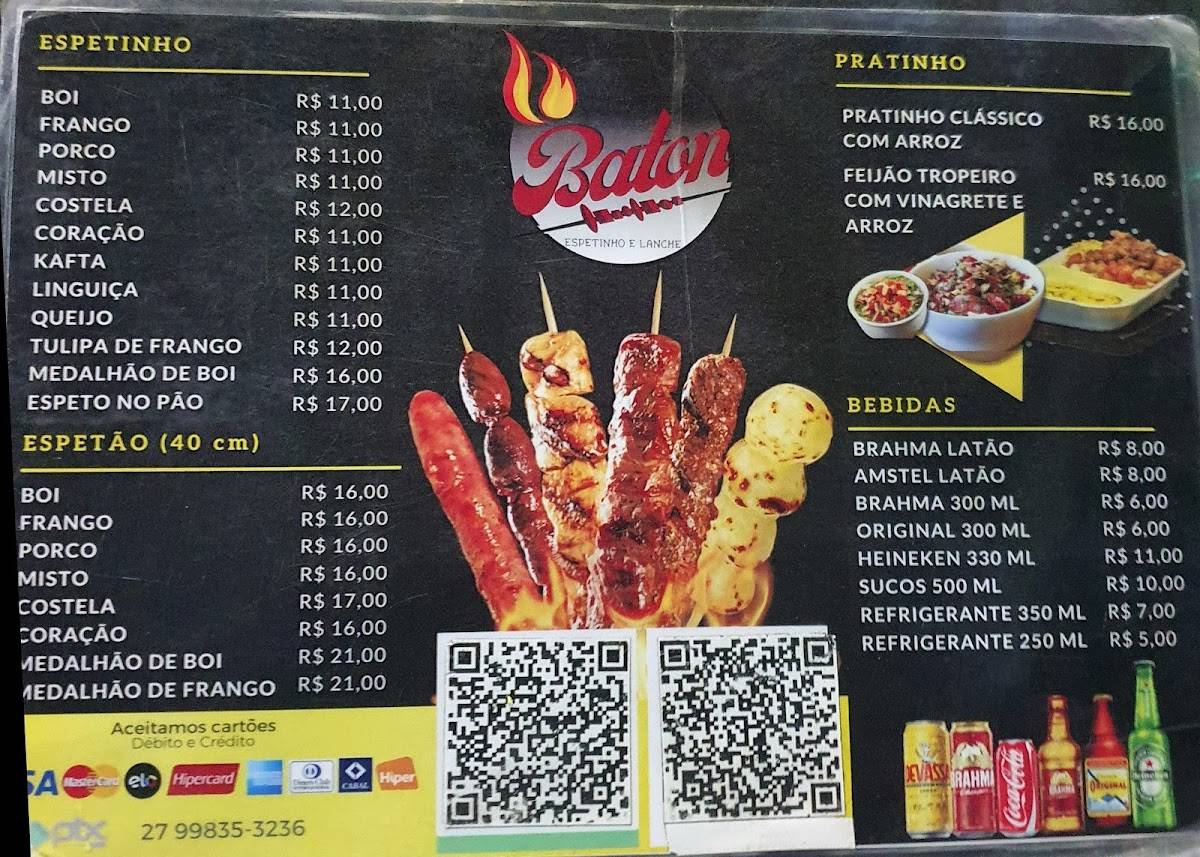 Churrasquinho do Baton cardápio