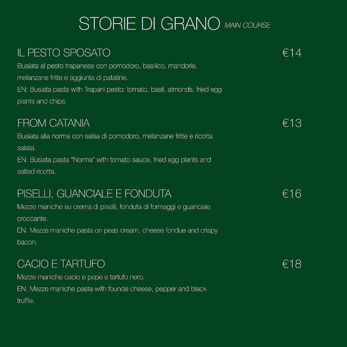 Menu di Ci Vulia 