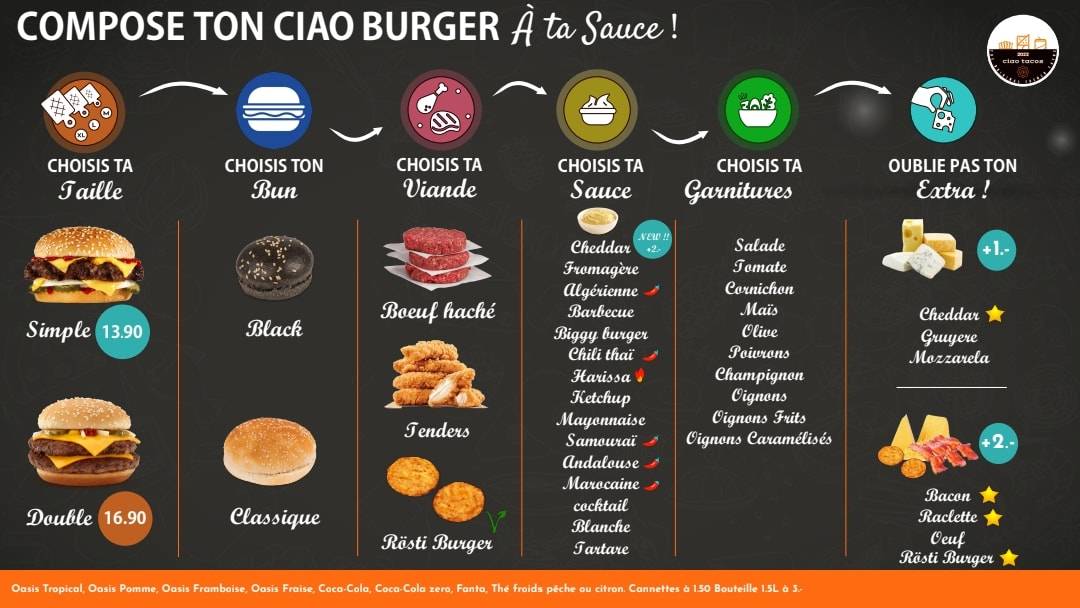 Menu di Ciao Tacos Grenchen 