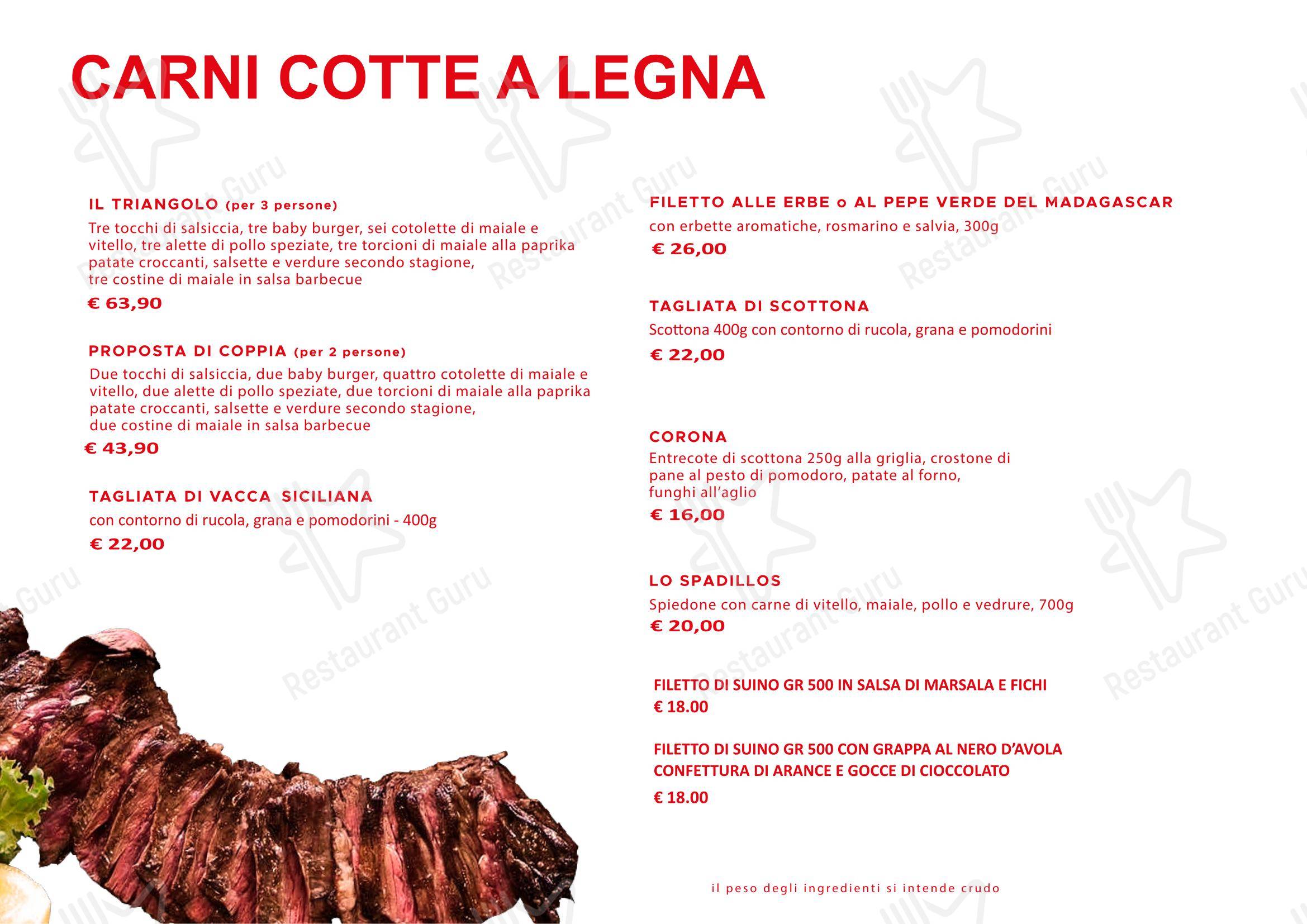 Menu pour Cibus Food Factory - Steak House, Norcineria, Cucina Sicula - Marsala dans Marsala