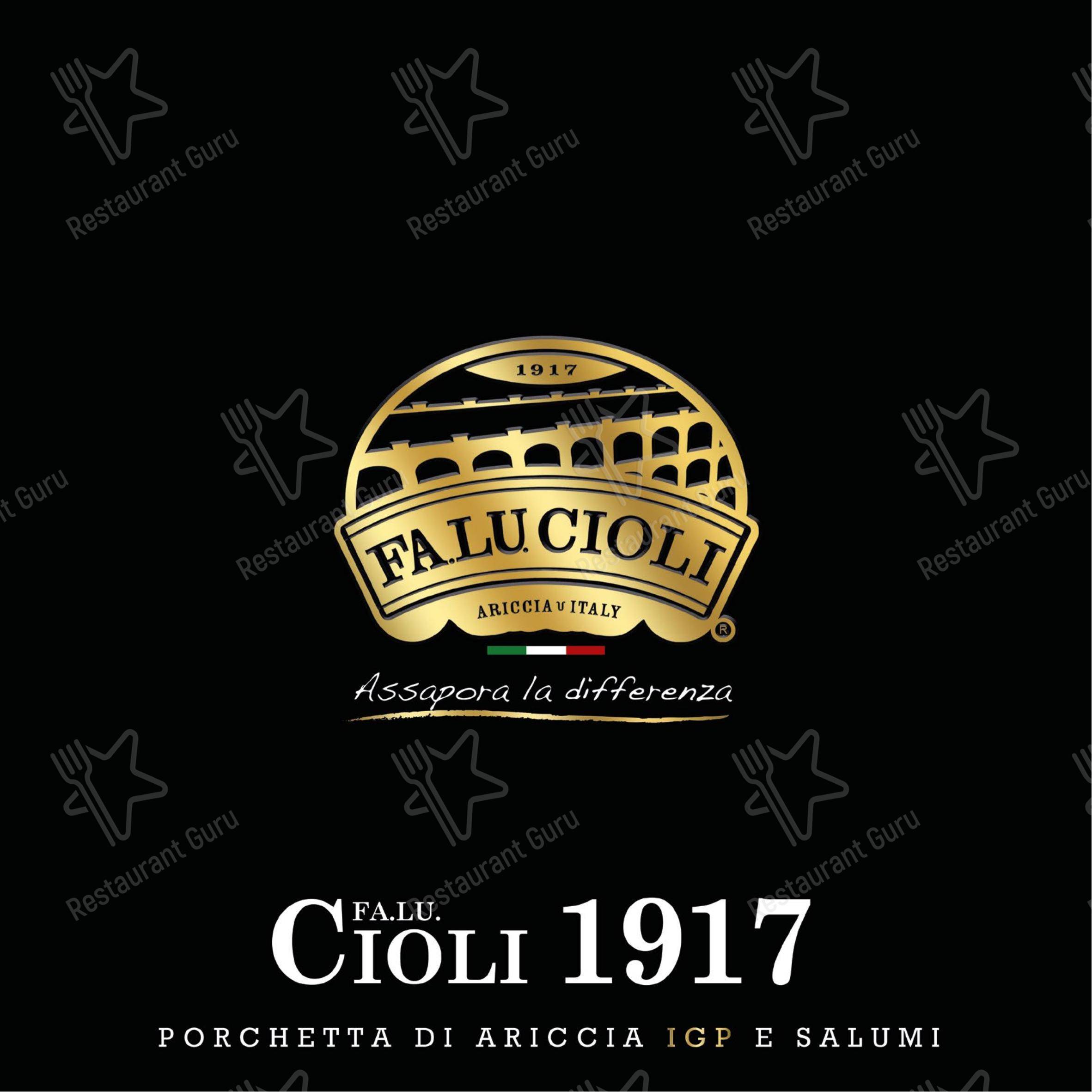 Menu per Cioli 1917 - Nettuno ristorante