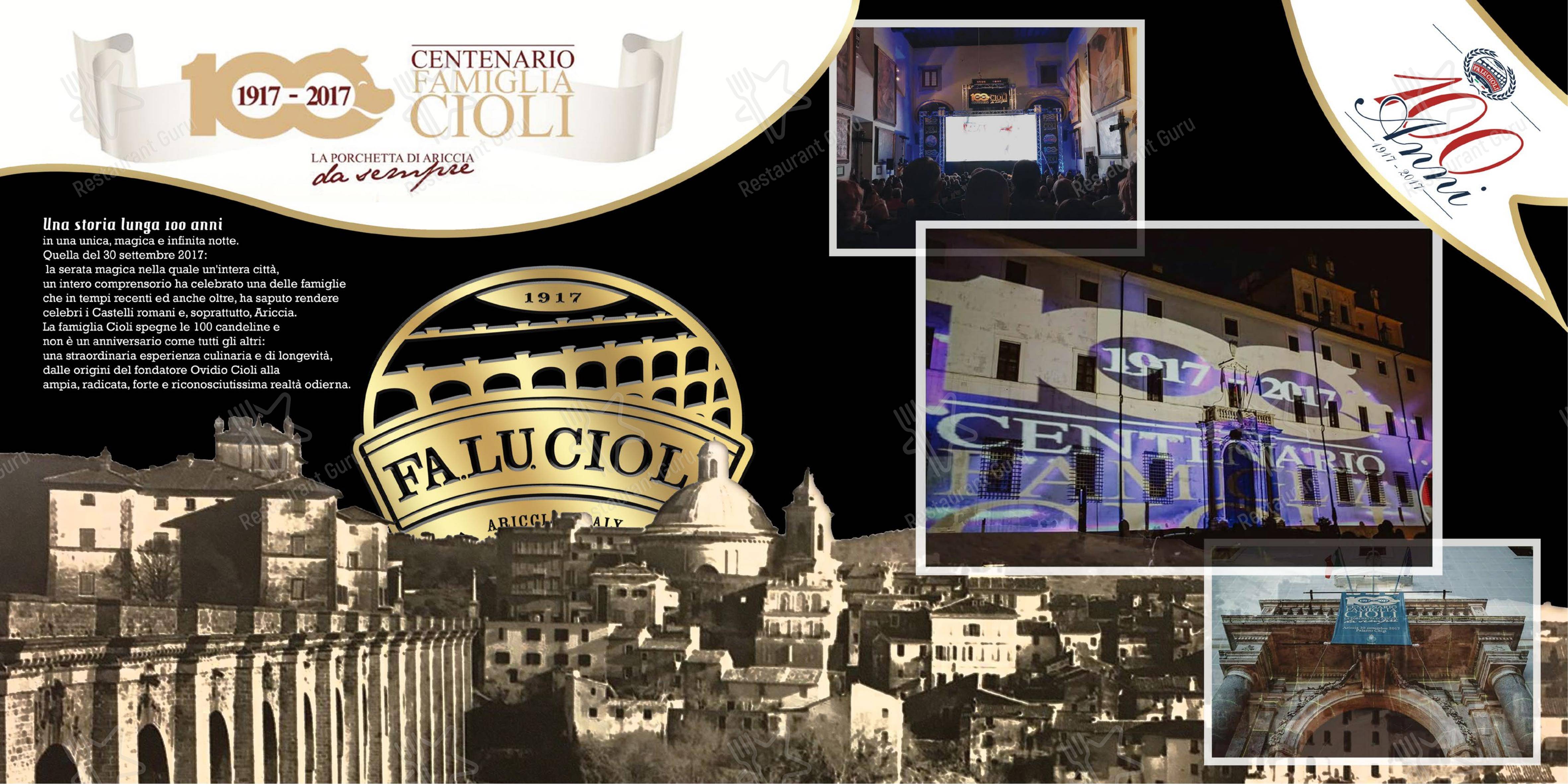 Cioli 1917 - Nettuno in Roma - Menu