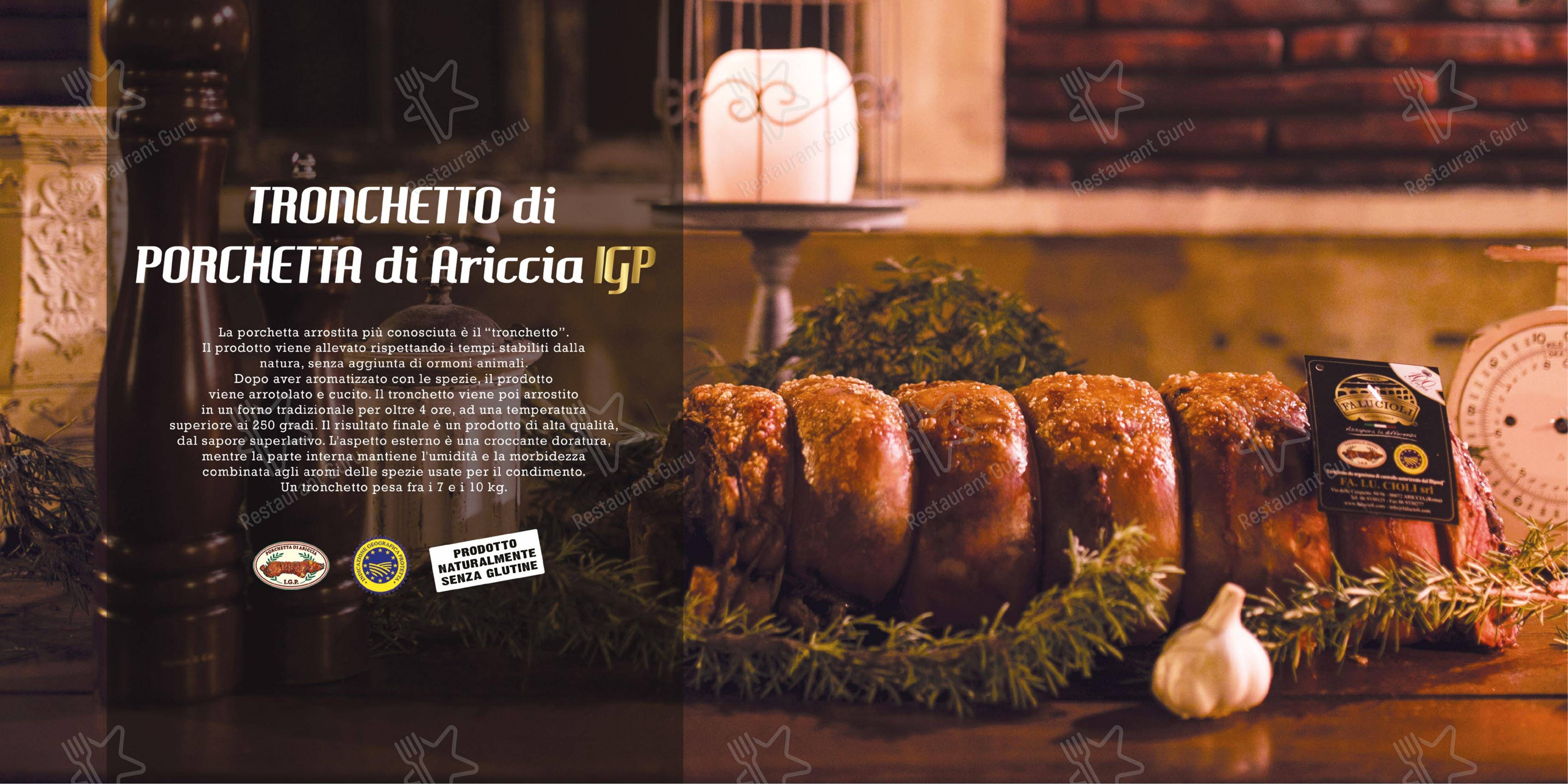 Cioli 1917 - Nettuno in Roma - Menu