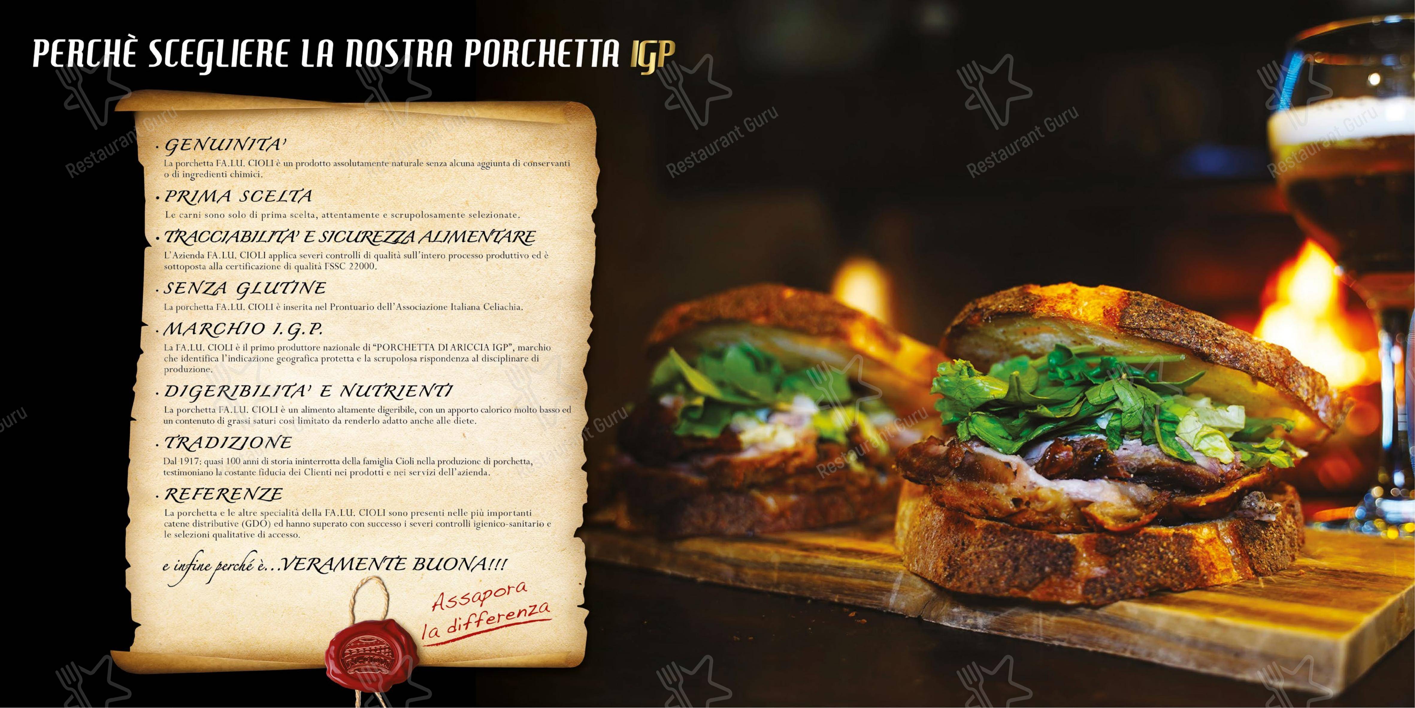 Menu per Cioli 1917 - Nettuno ristorante