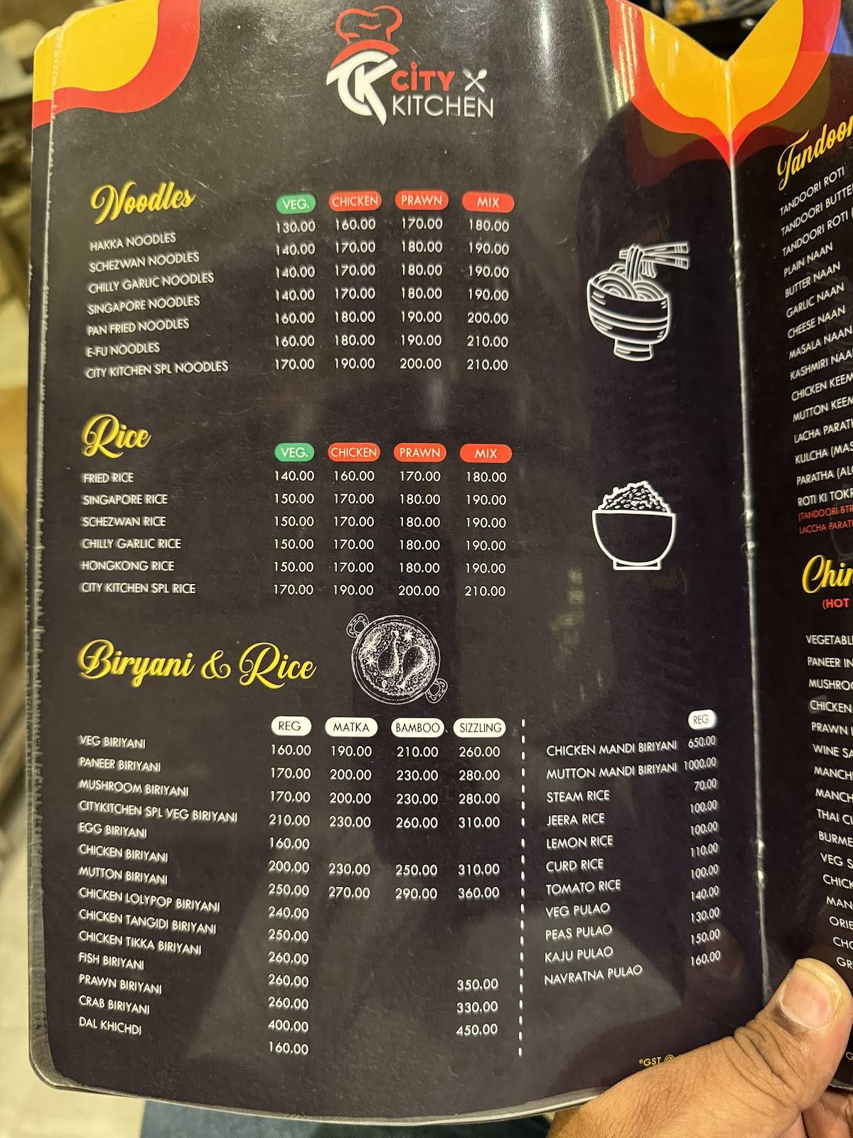 City Kitchen Restaurant & Sky Lounge menu