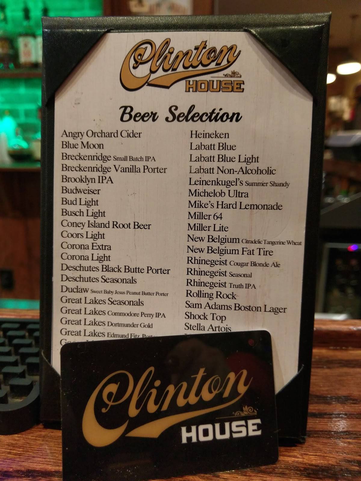 Menu at Clinton House Restaurant, Port Clinton