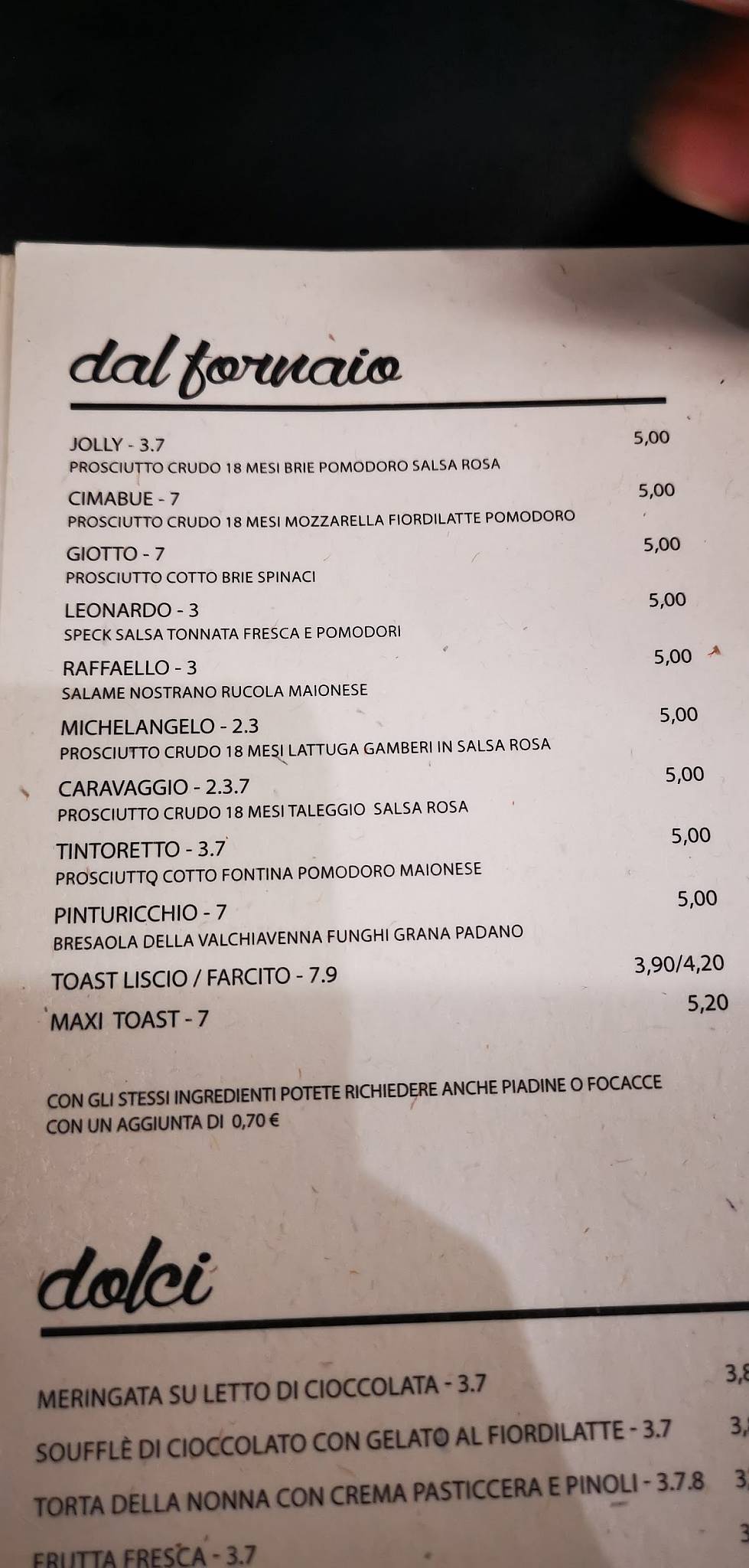 Menu di Coco Cafè 