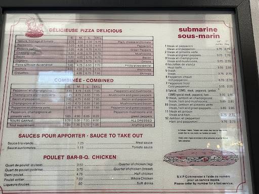 Menu de Como Pizzeria