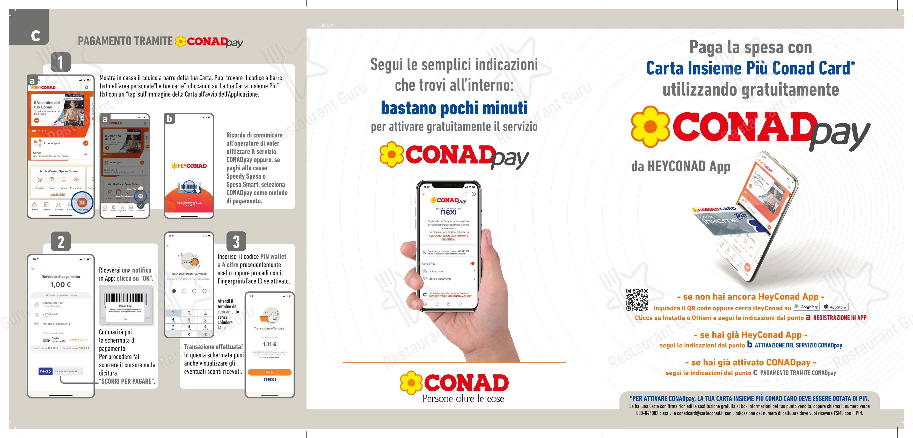 CONAD CITY in Gatteo A Mare - Menu bar