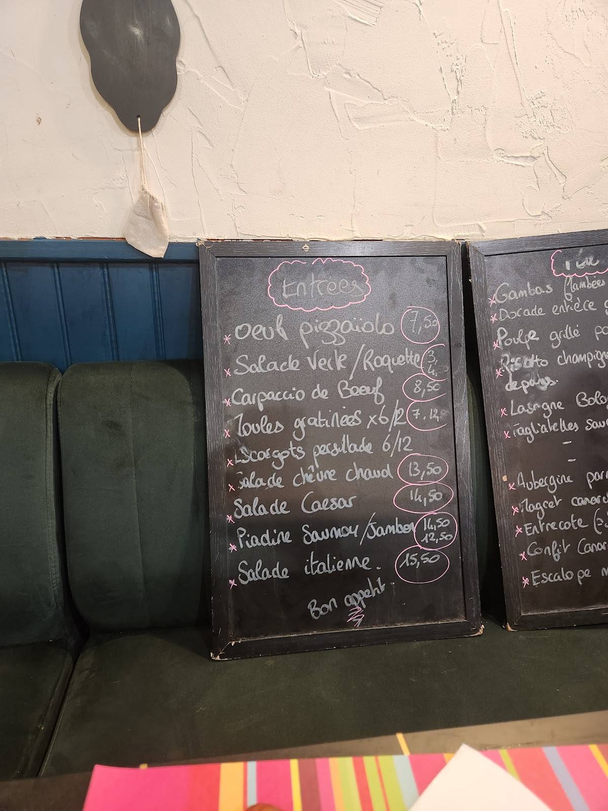 Menu de L'origan