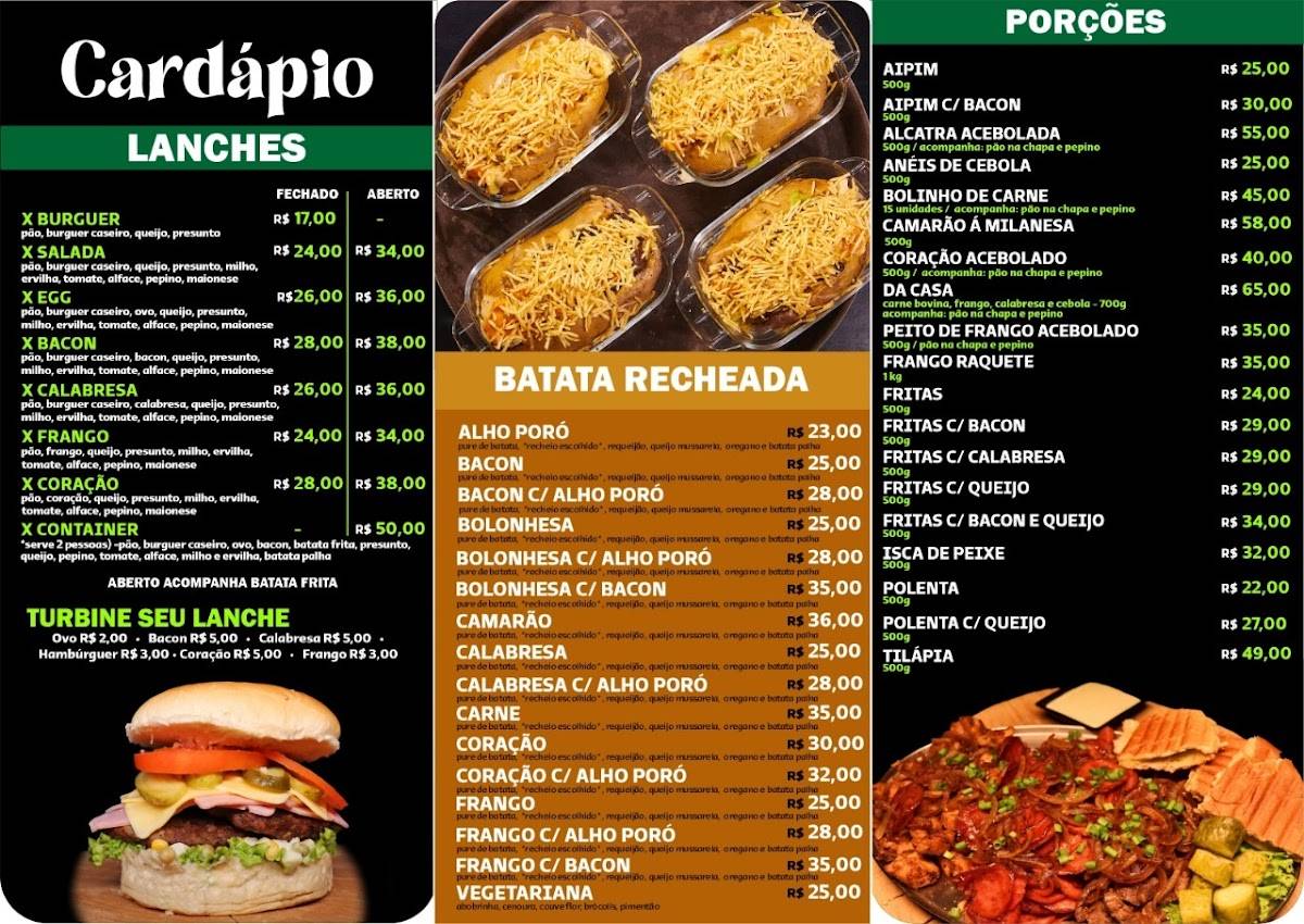 Container Garden Bar cardápio