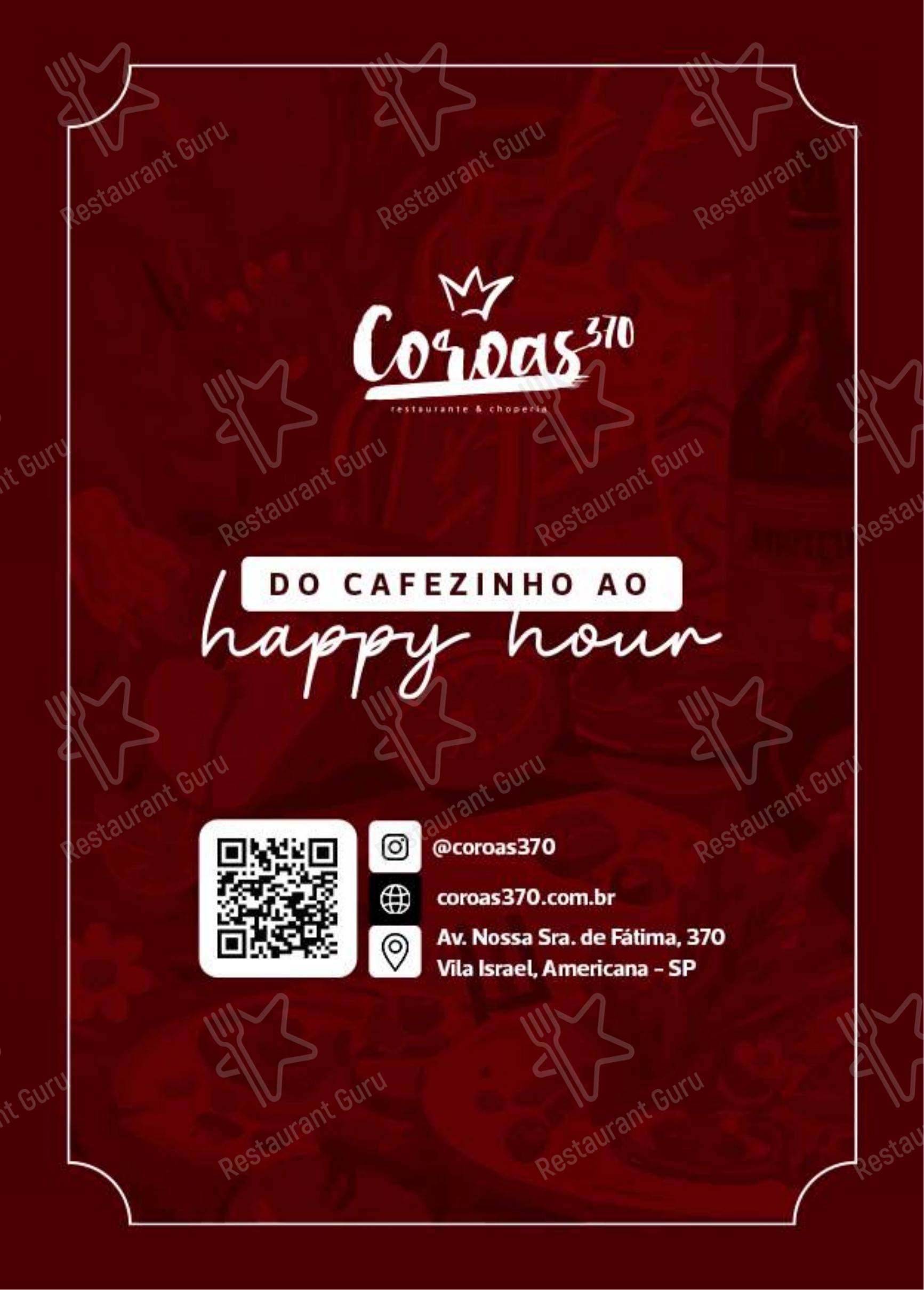 Menu para Coroas 370 restaurante