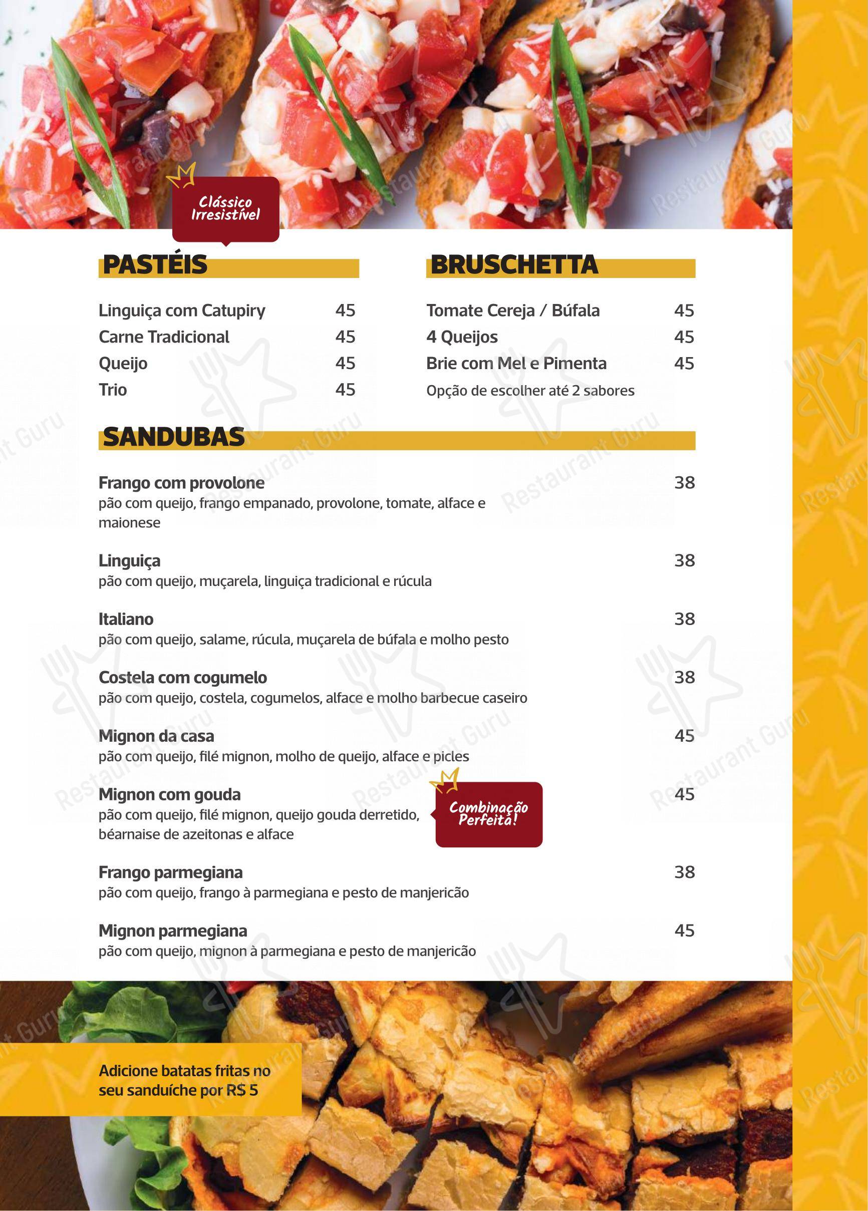Menu para Coroas 370 em Americana