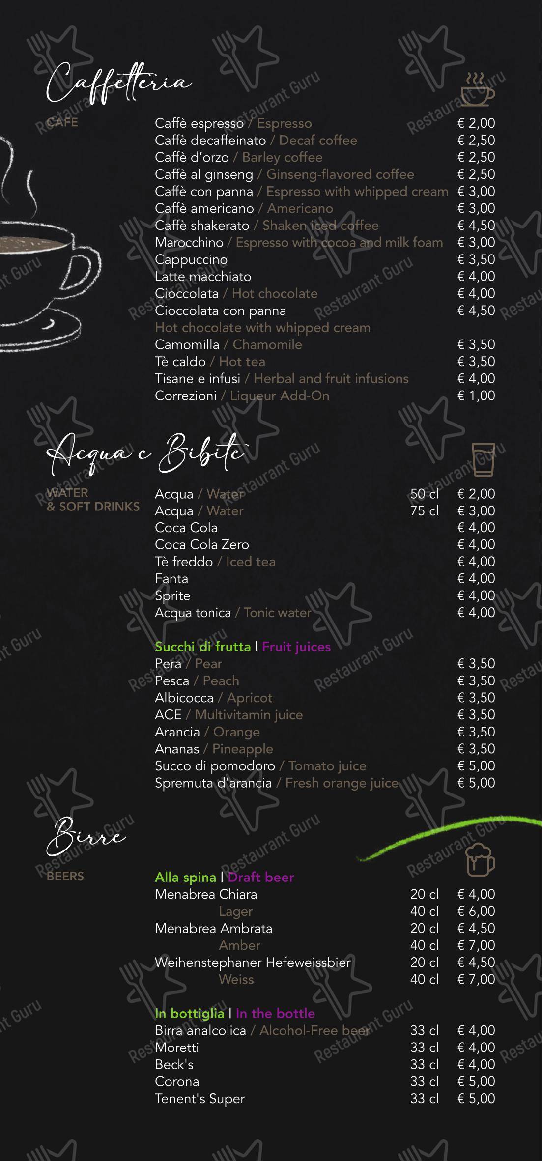 Ristorante Corso Como 52 in Limbiate - Основное меню