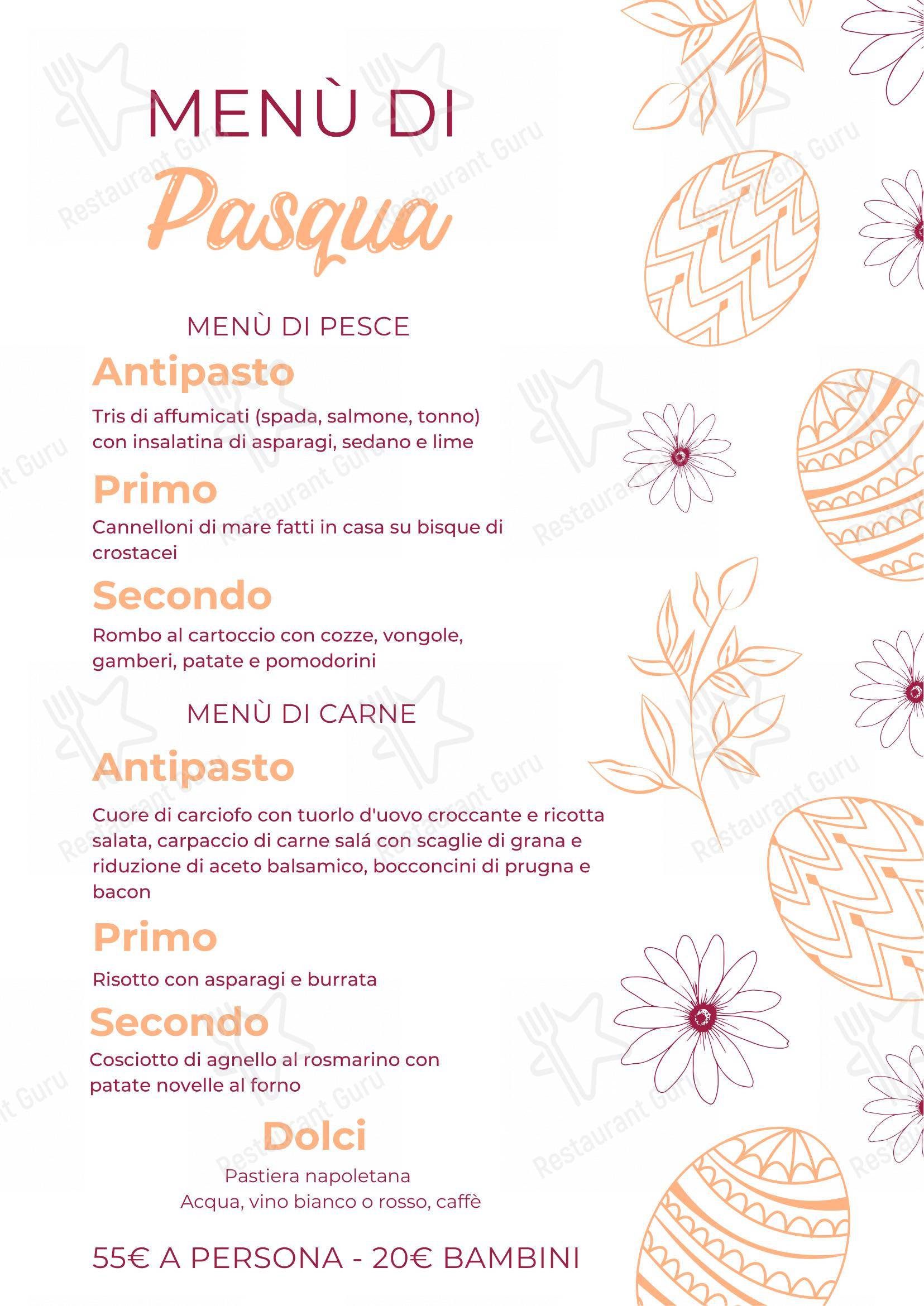 Menu per Ristorante Pizzeria Cozzeria Hotel Moro Freoni ristorante