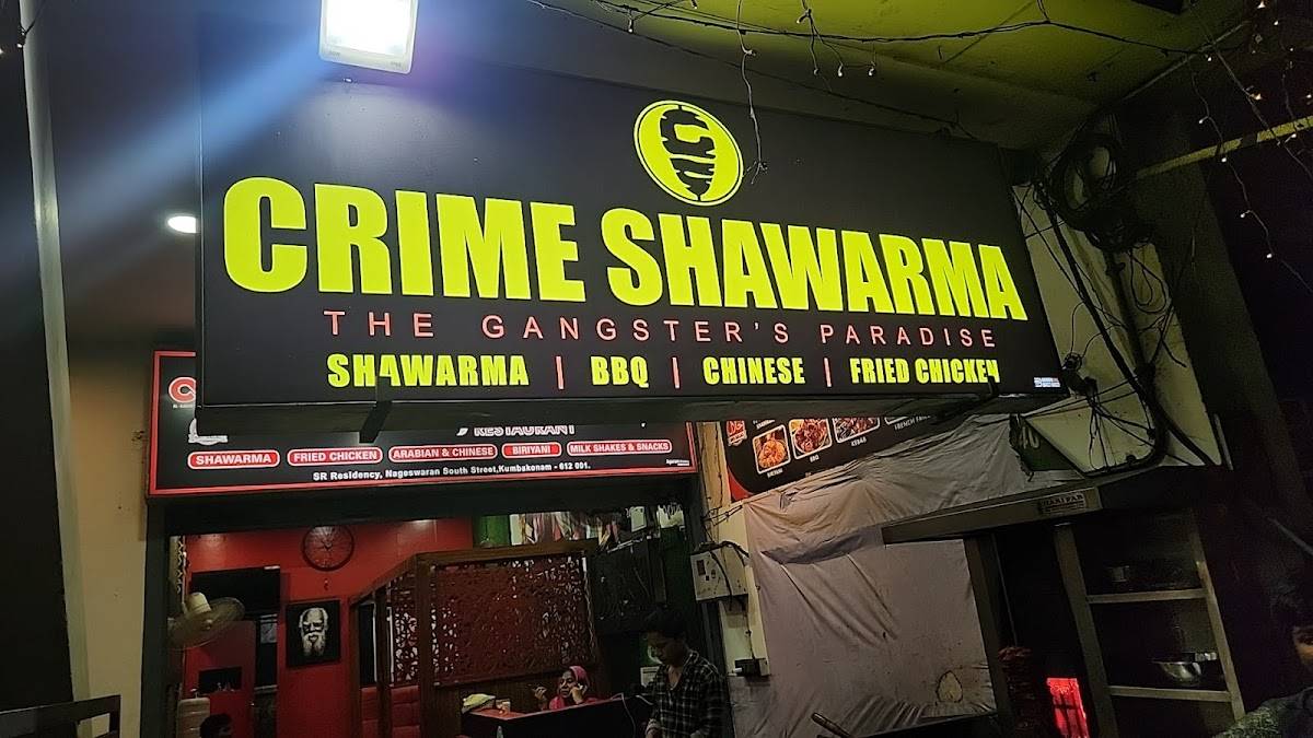 Crime Shawarma Kumbakonam menu