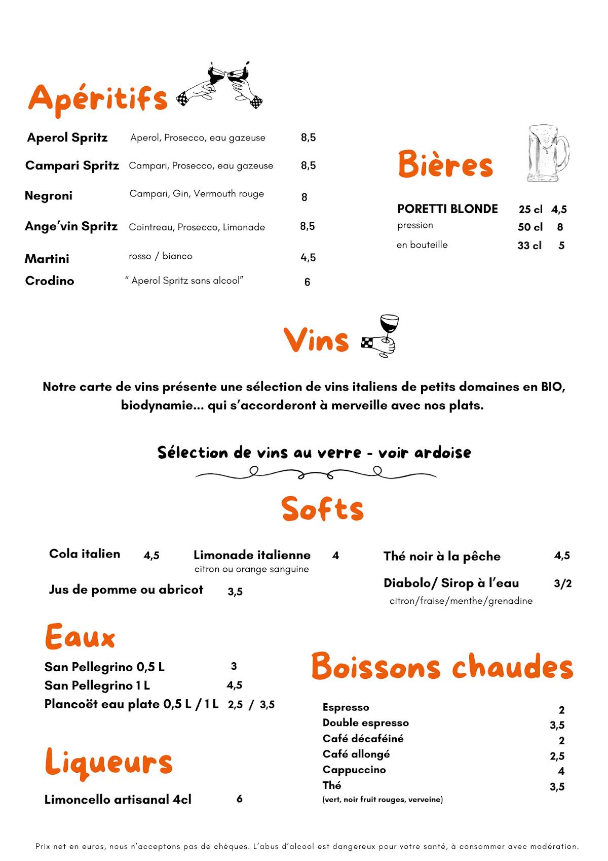 Menu de Croccante Pizzeria