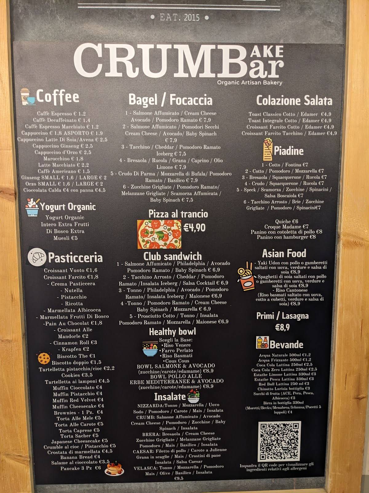 Menu di Crumb Snack & Café 