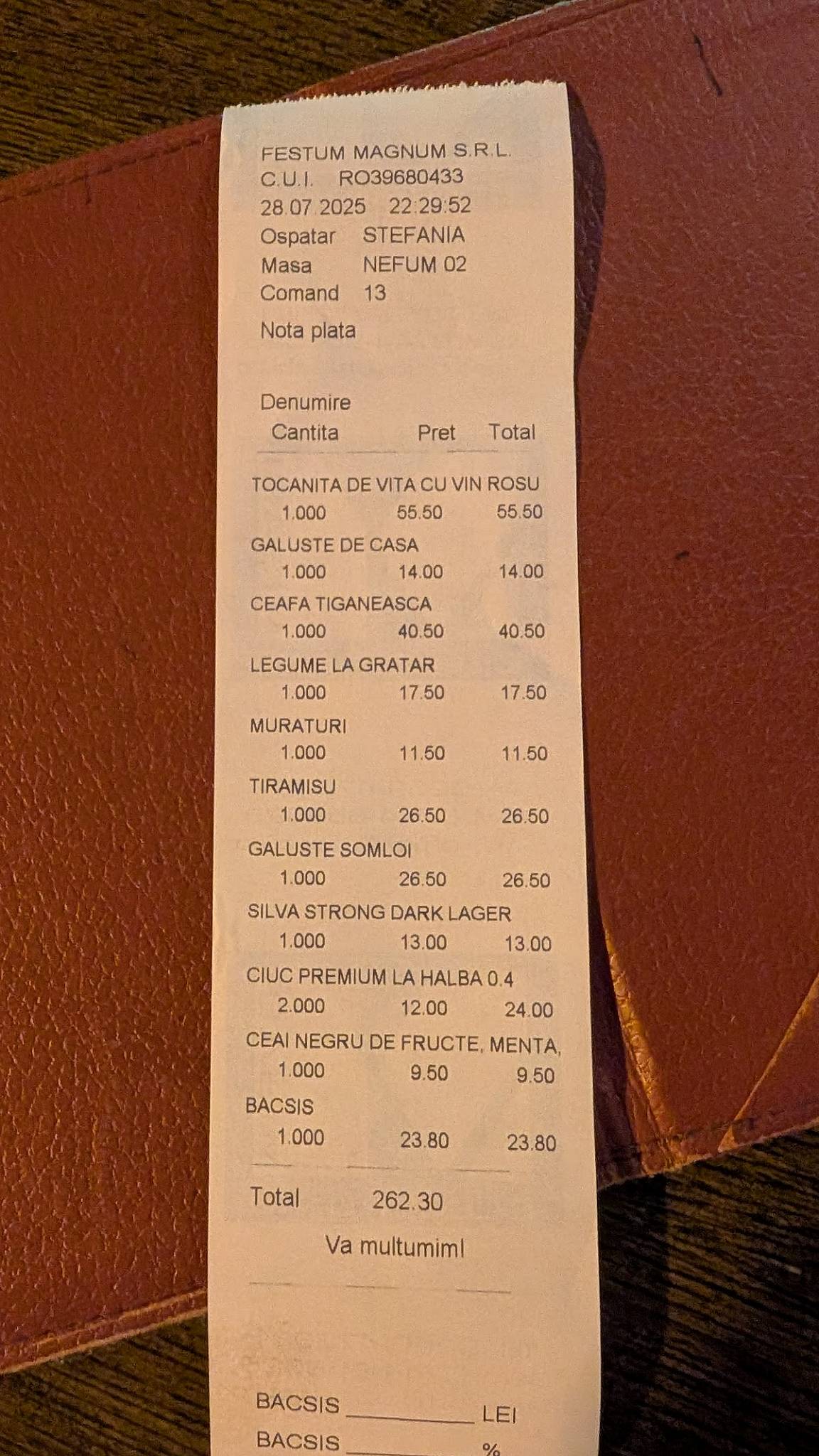Menu de Cyrano
