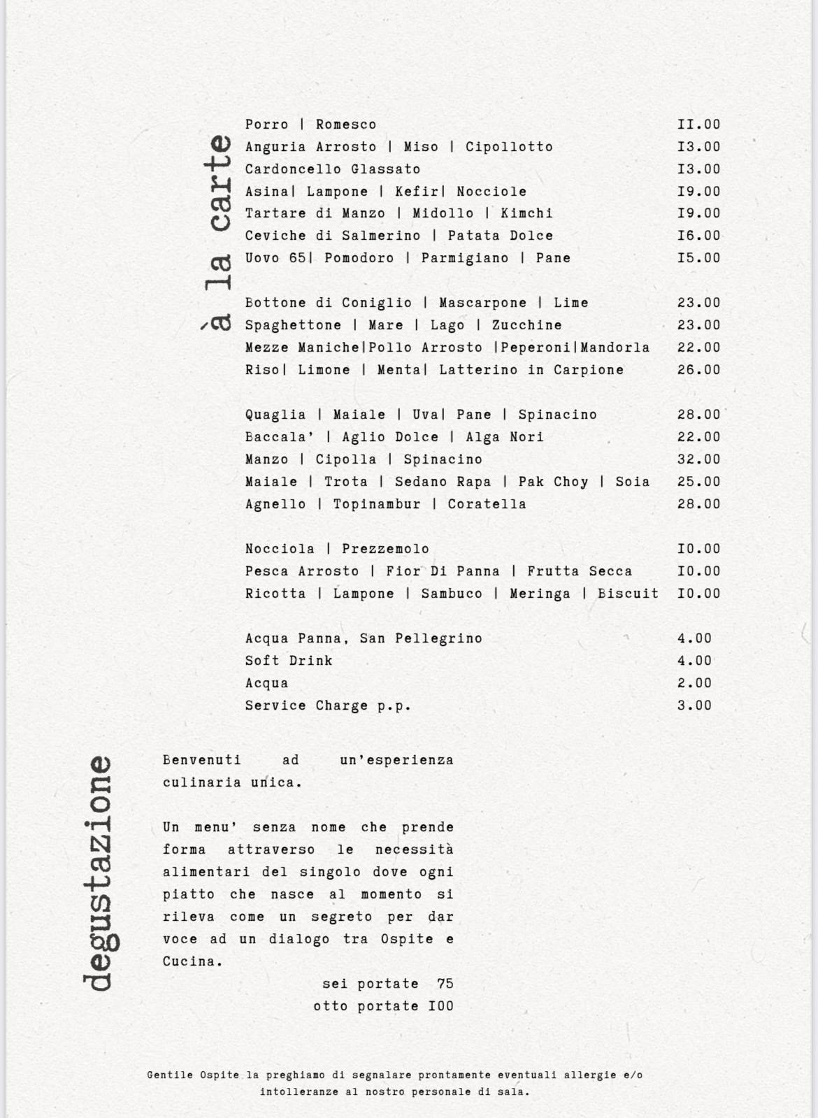 Menu di DELICATO Ristorante 