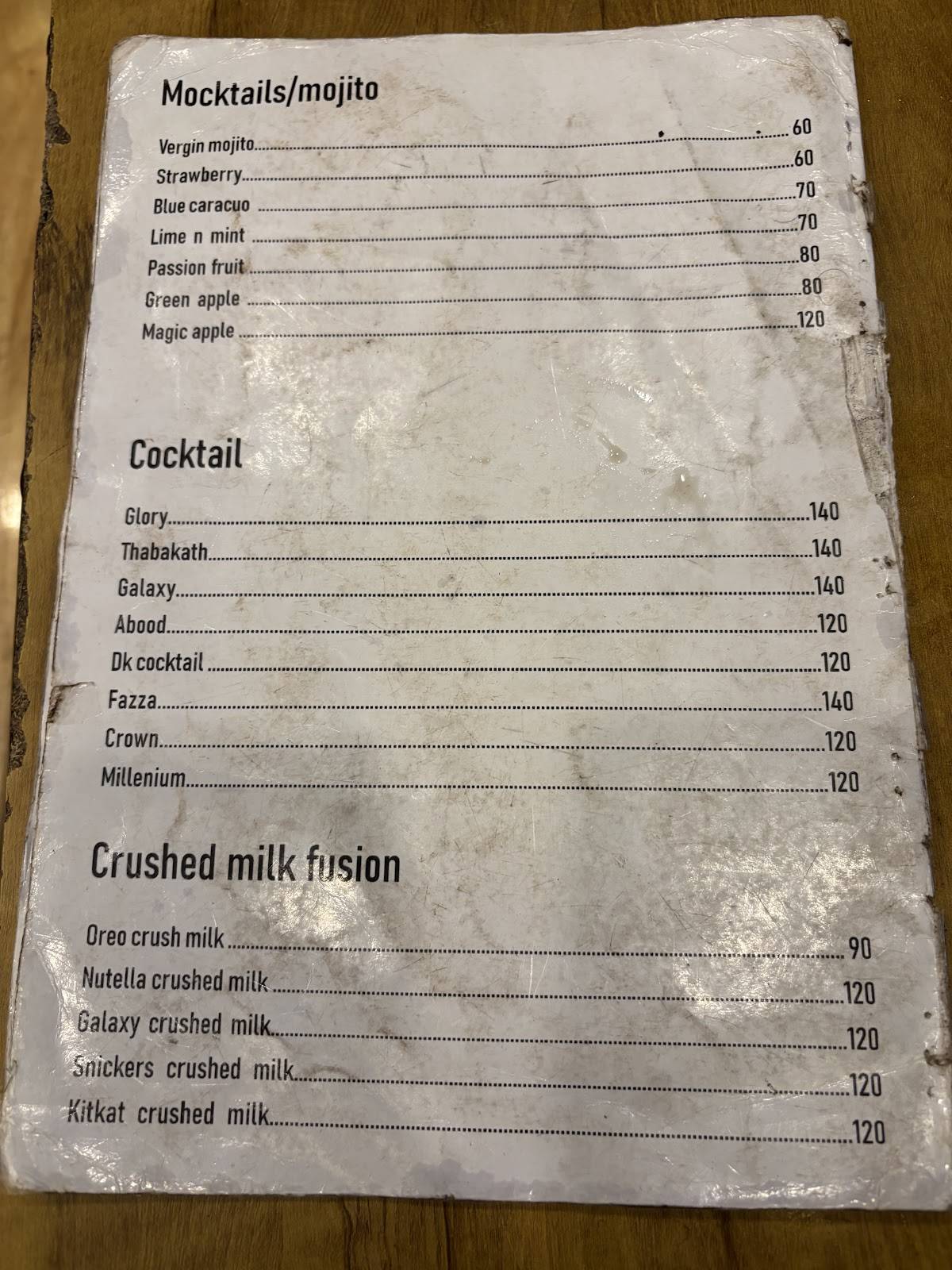 DILLI KABAB menu