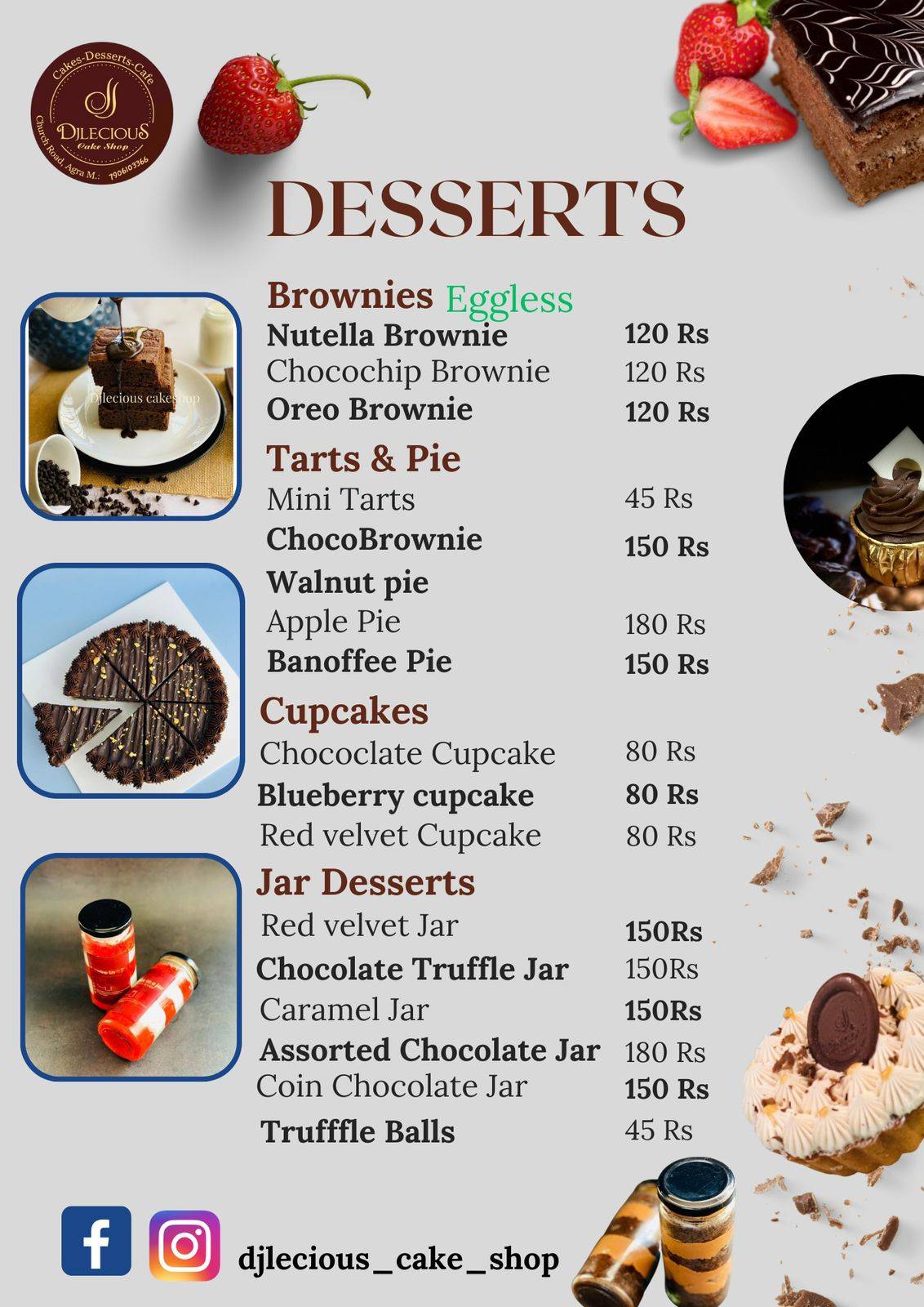DJlecious Cake Shop menu