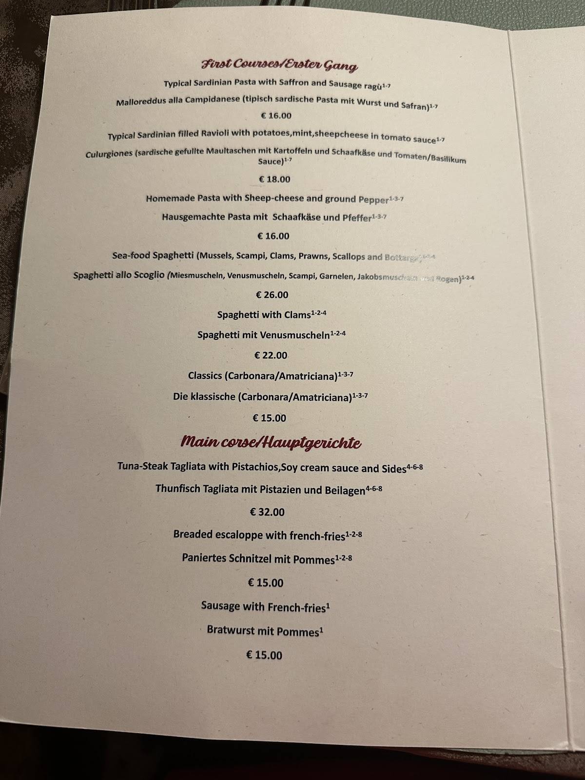 Menu di DO VEA Ristorante 