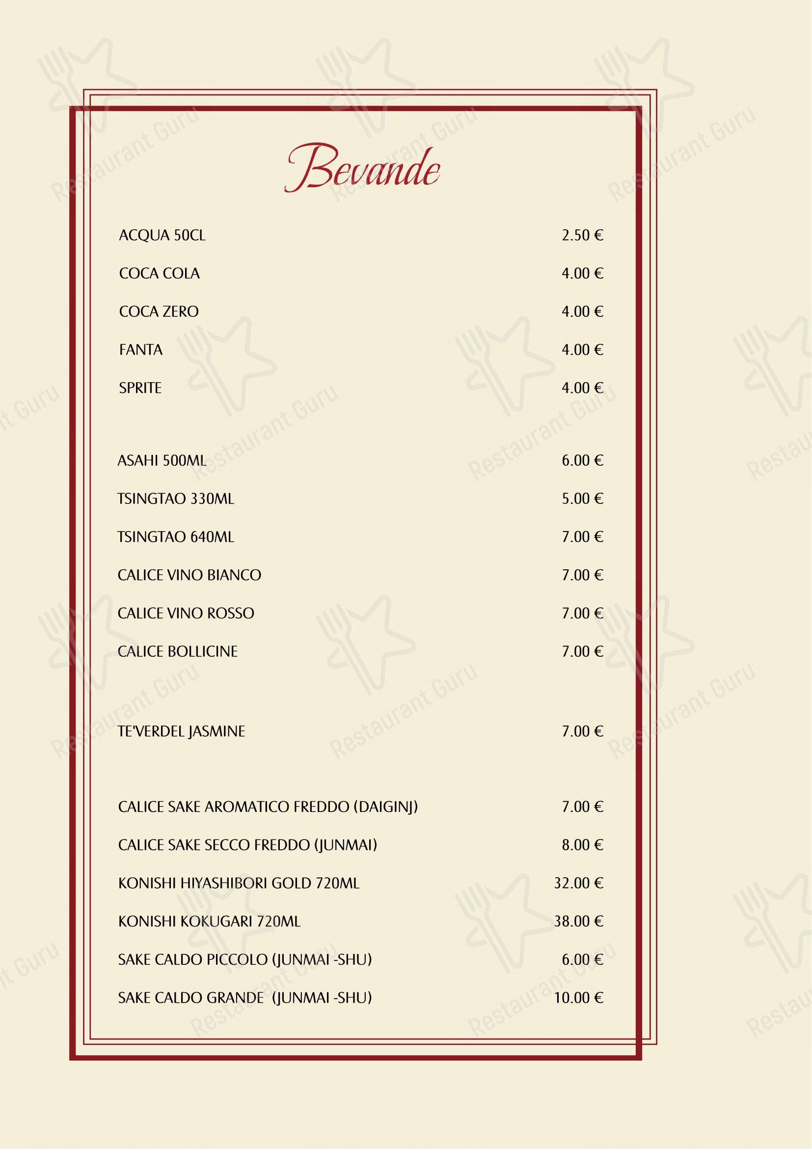 Dou Asian Passion in Milano - Menu