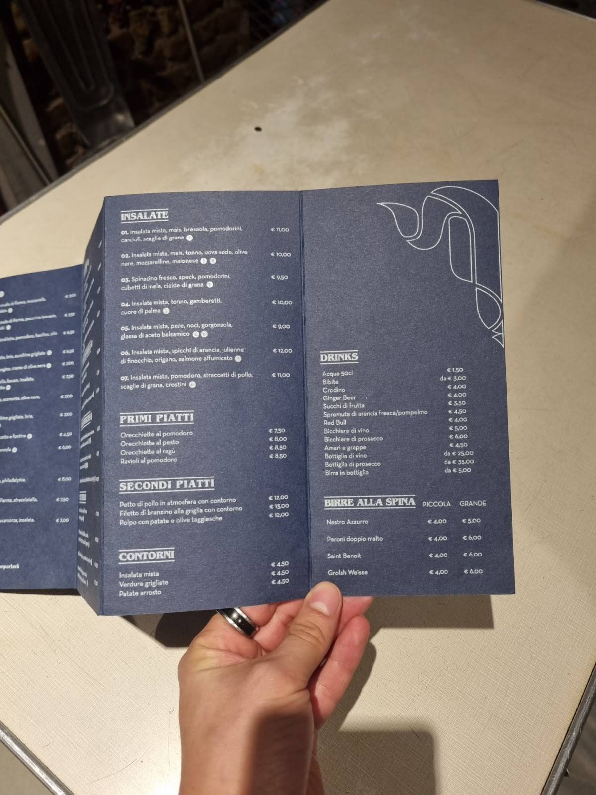 Menu di Dahlia Lab Milano 
