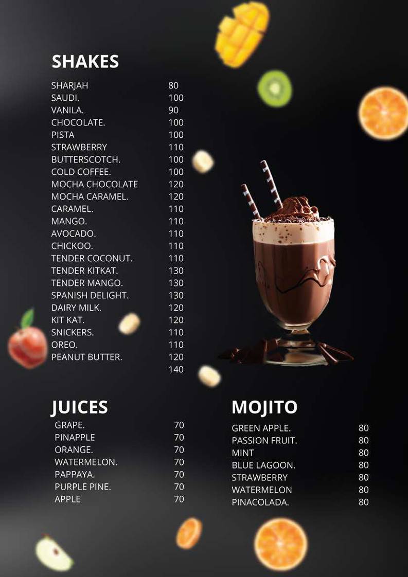 Daily Dose Cafe menu