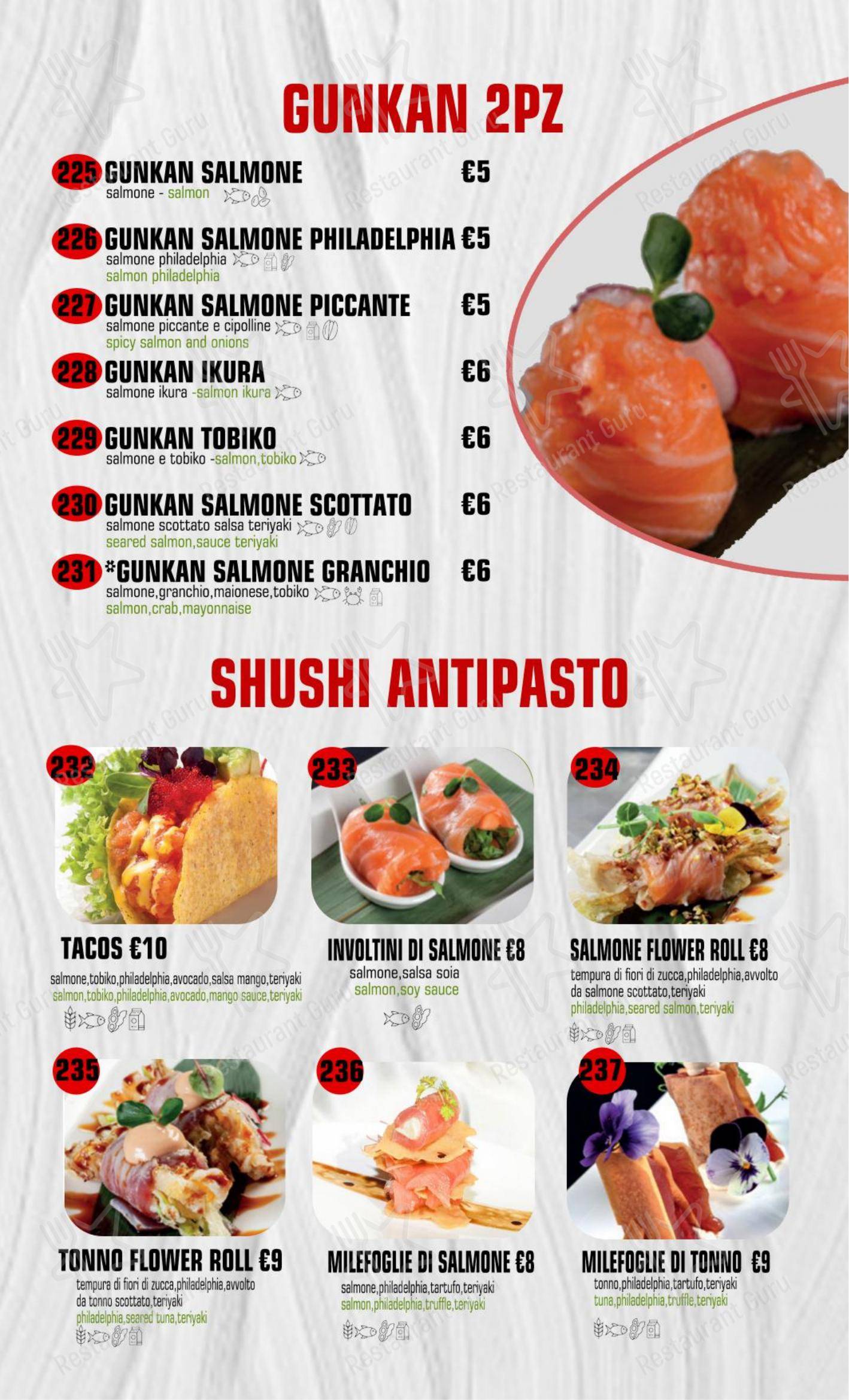 Dakou Sushi Restaurant in Firenze - Menu