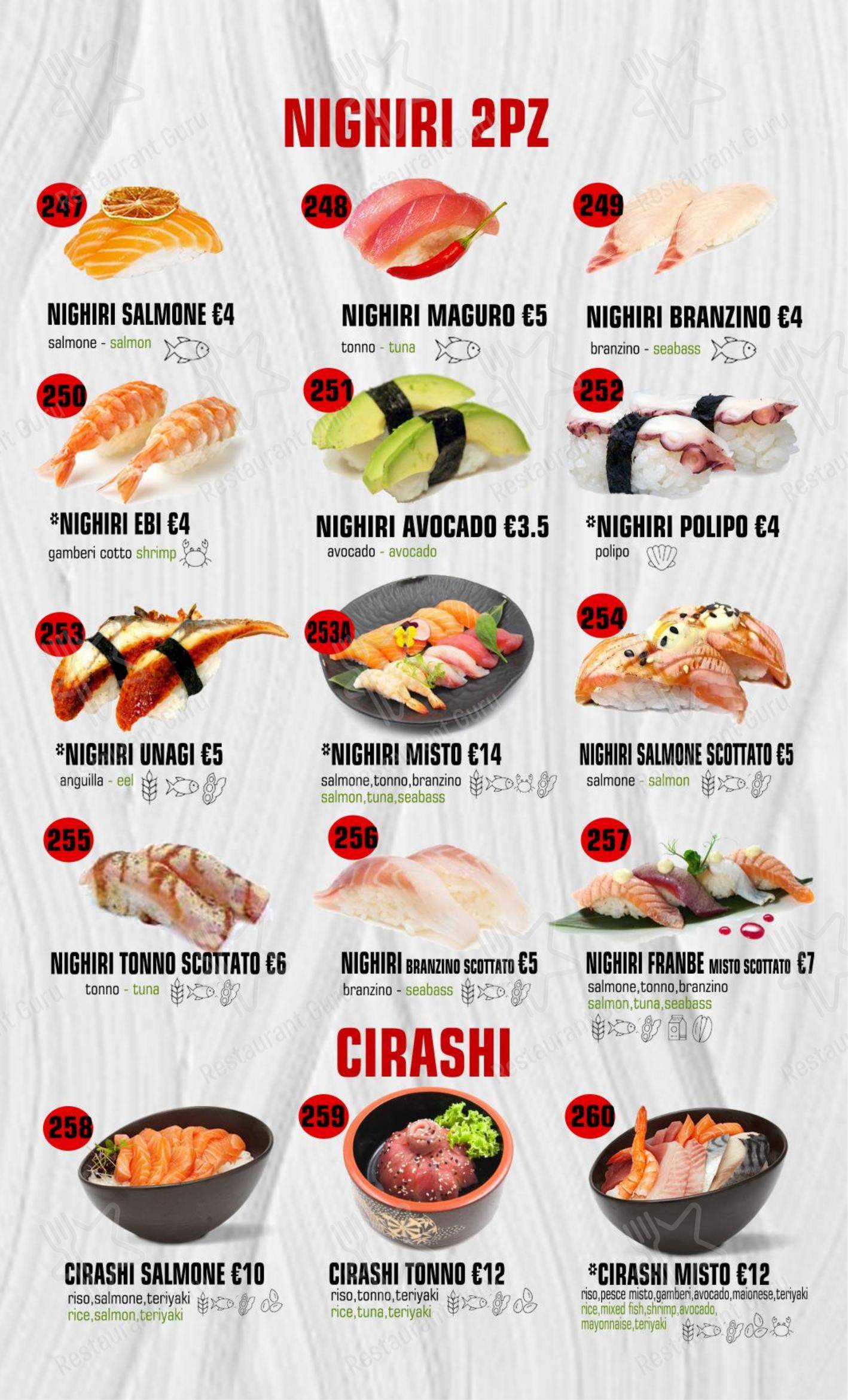 Menu di Dakou Sushi Restaurant - Menu