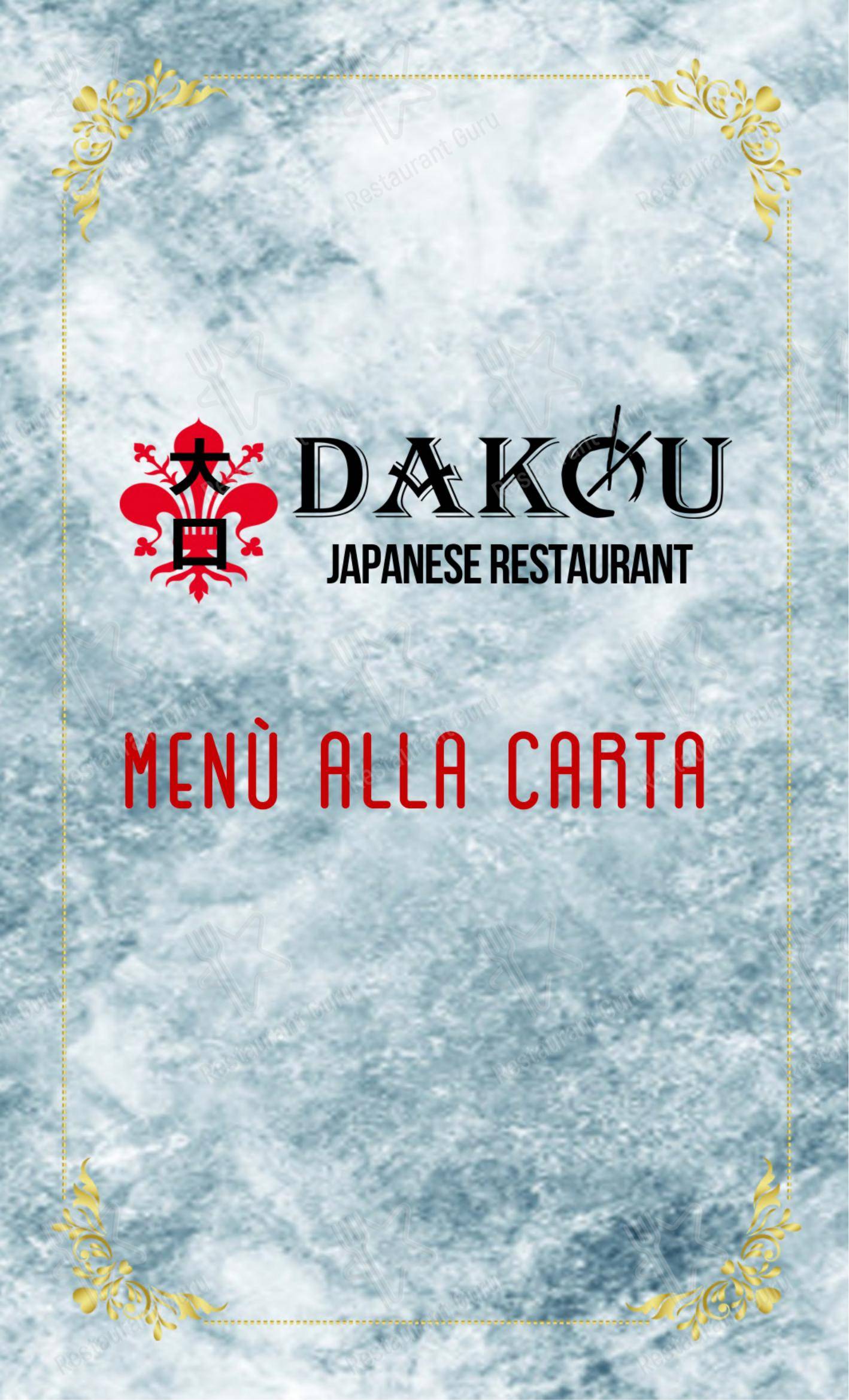 Menu di Dakou Sushi Restaurant - Menu