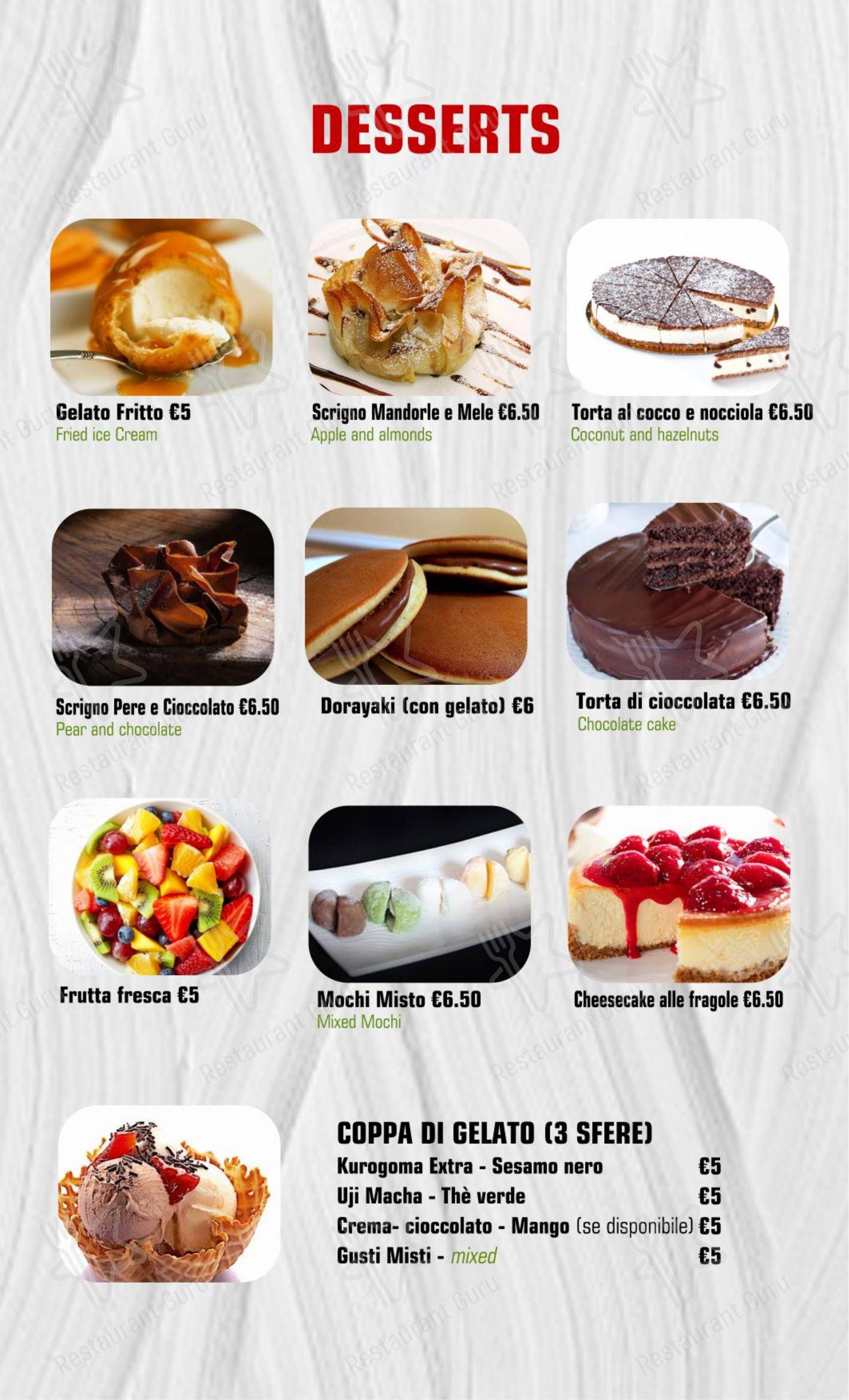 Menu di Dakou Sushi Restaurant - Menu