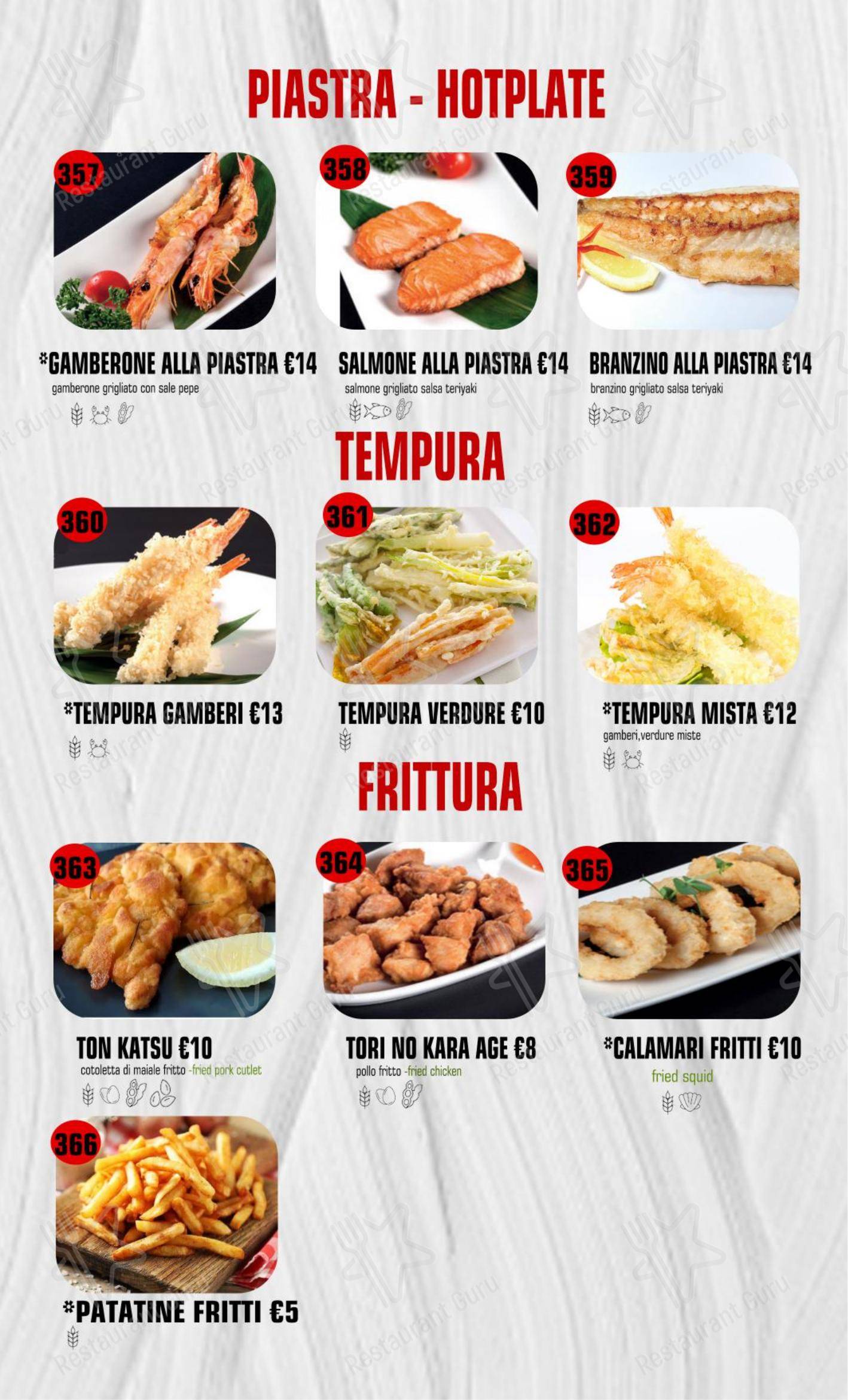 Menu per Dakou Sushi Restaurant ristorante