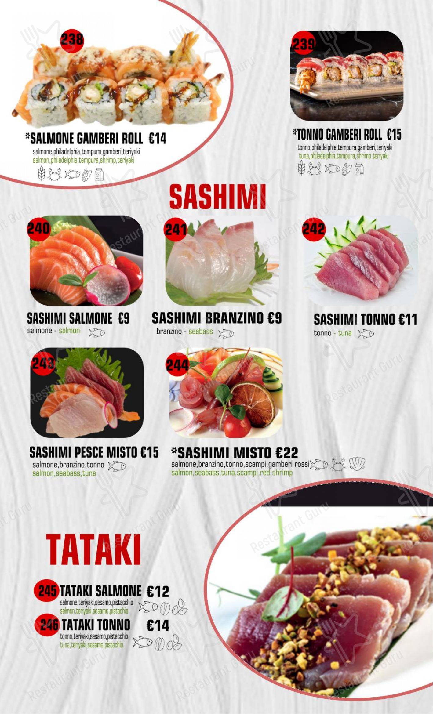 Menu per Dakou Sushi Restaurant in Firenze