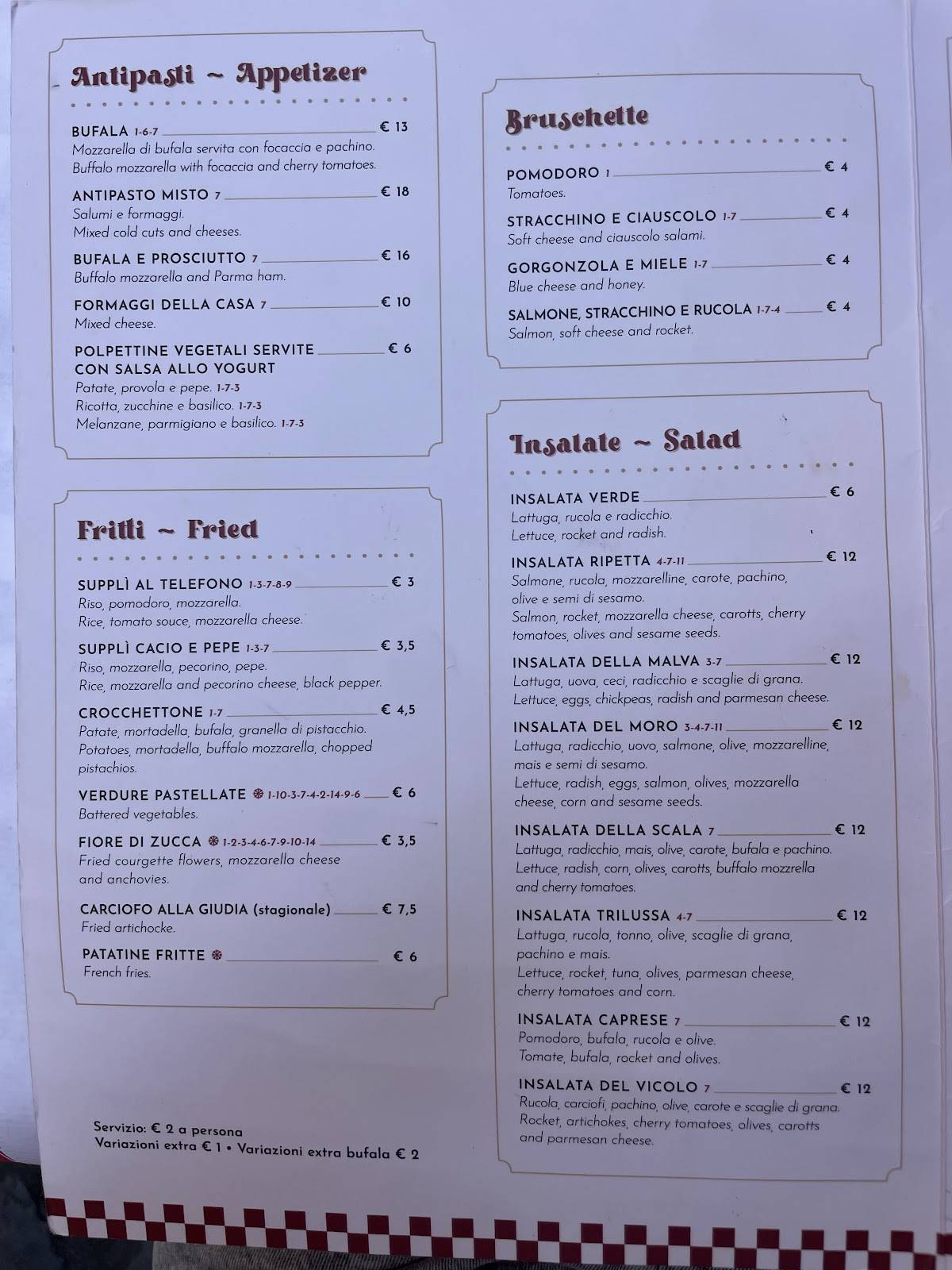 Menu di Dar Poeta 