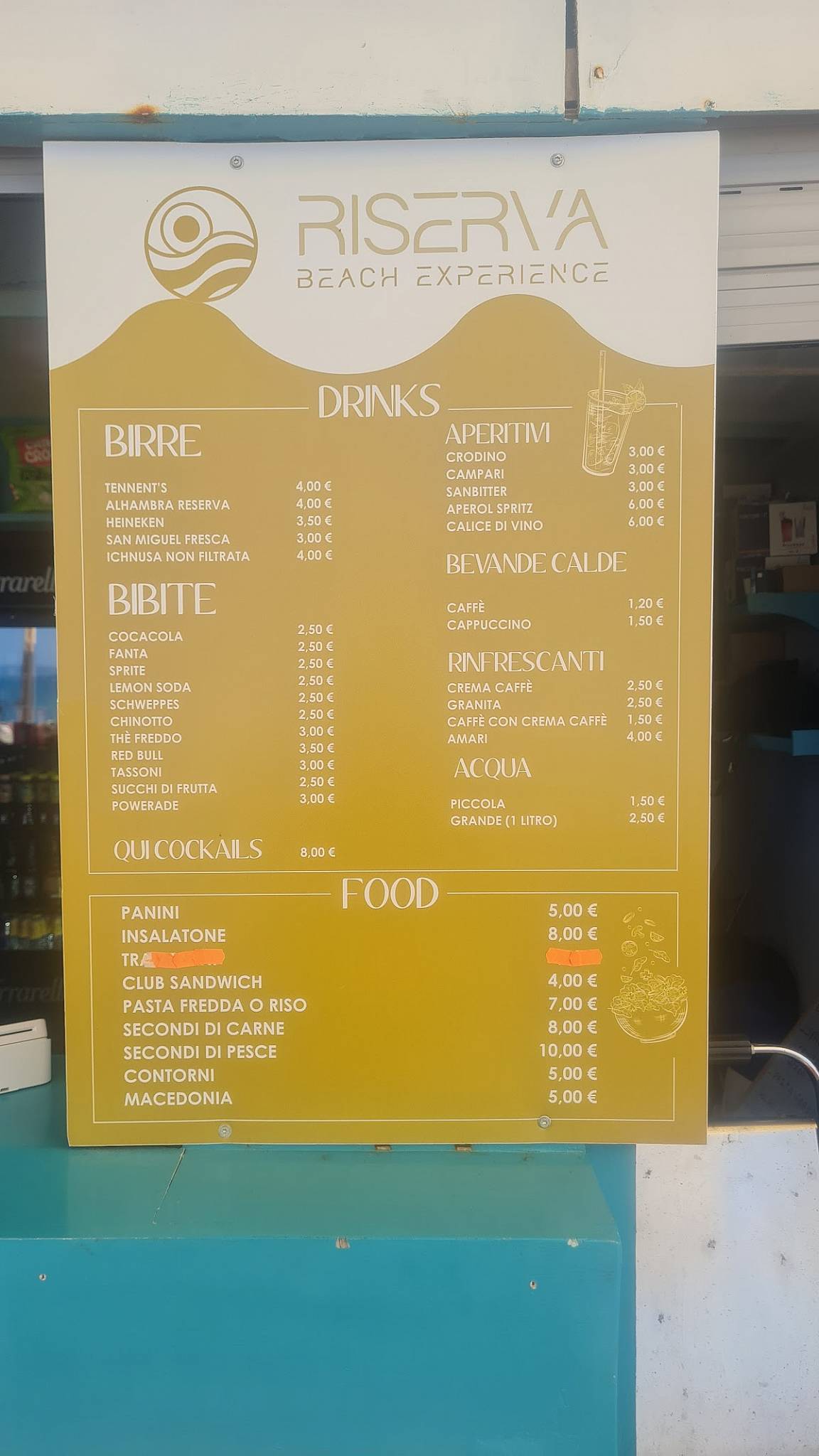 Menu di Dar Zagaia 