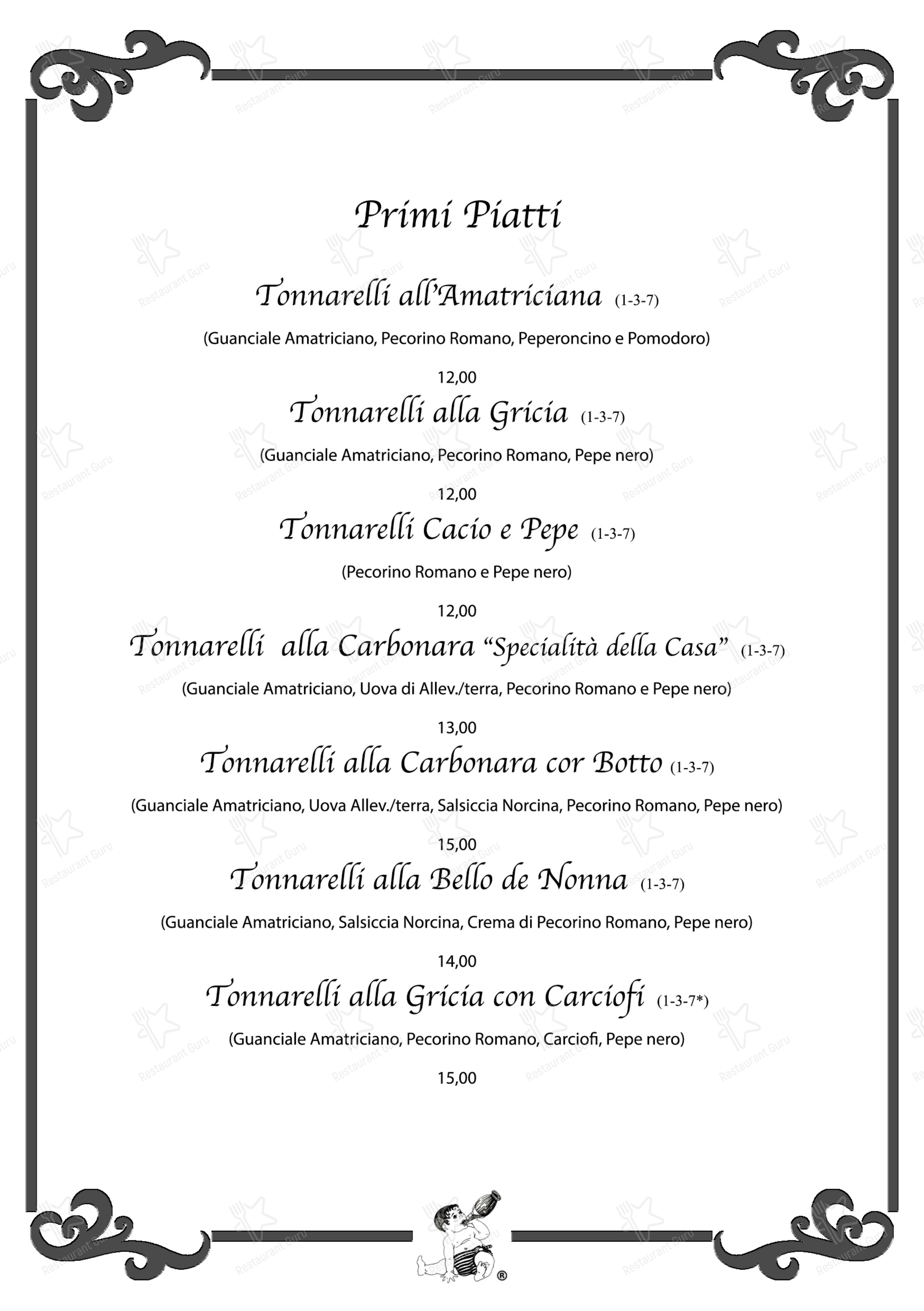 Menu di Dar bello de Nonna Cucina Romana - Menu