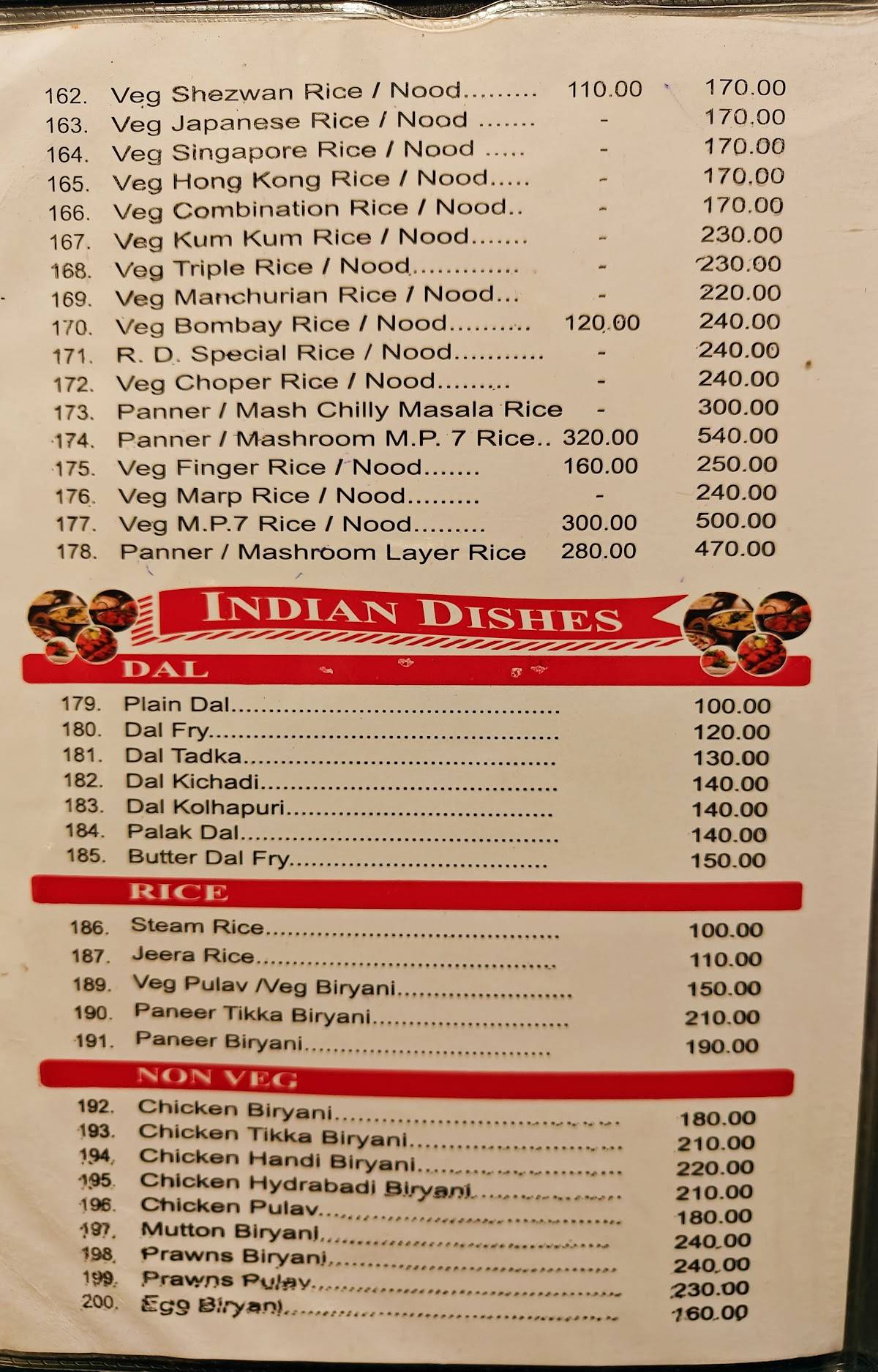 David's​ Restaurant menu