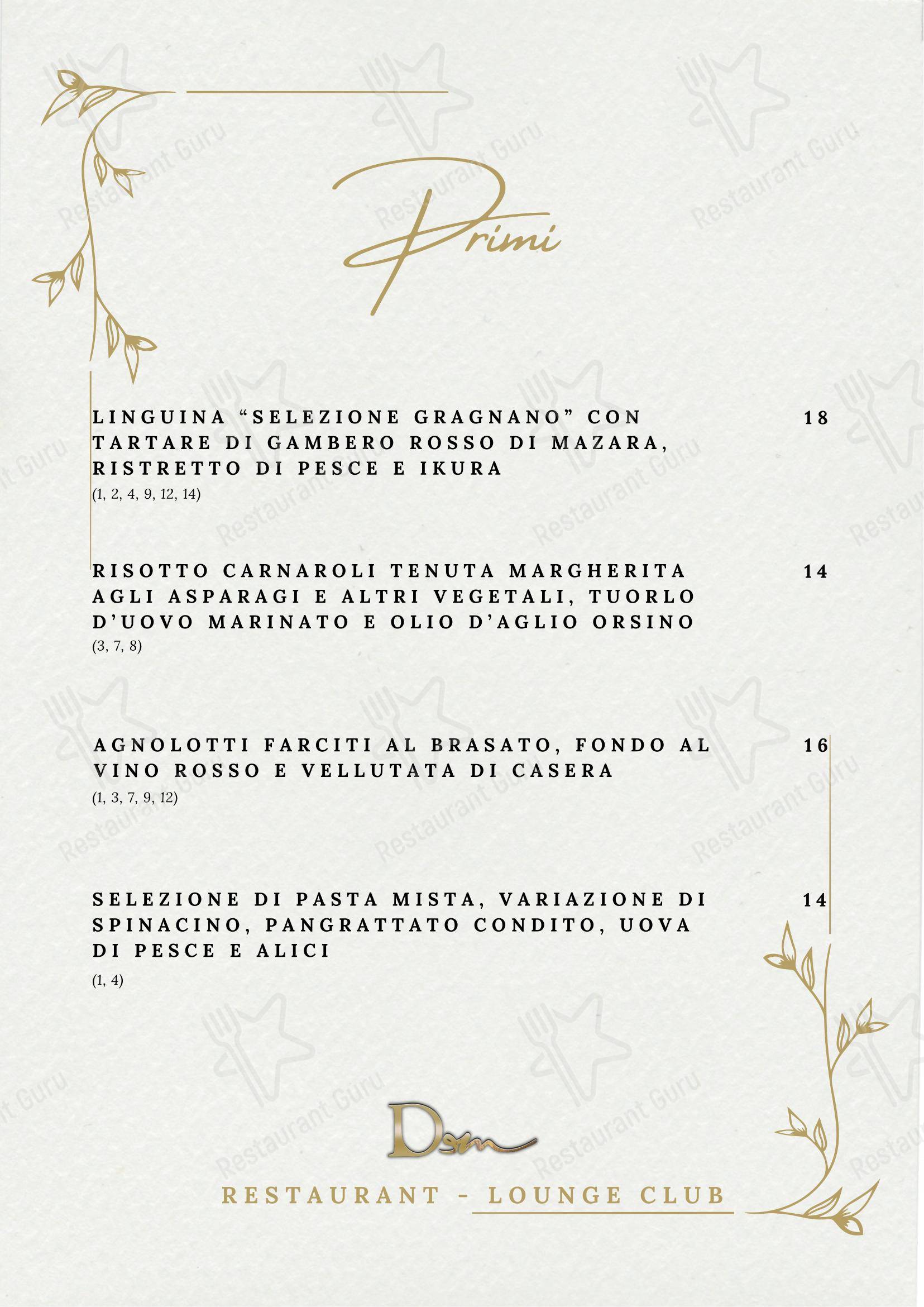 Menu per DeM Pavia - Ristorante e Lounge Bar ristorante