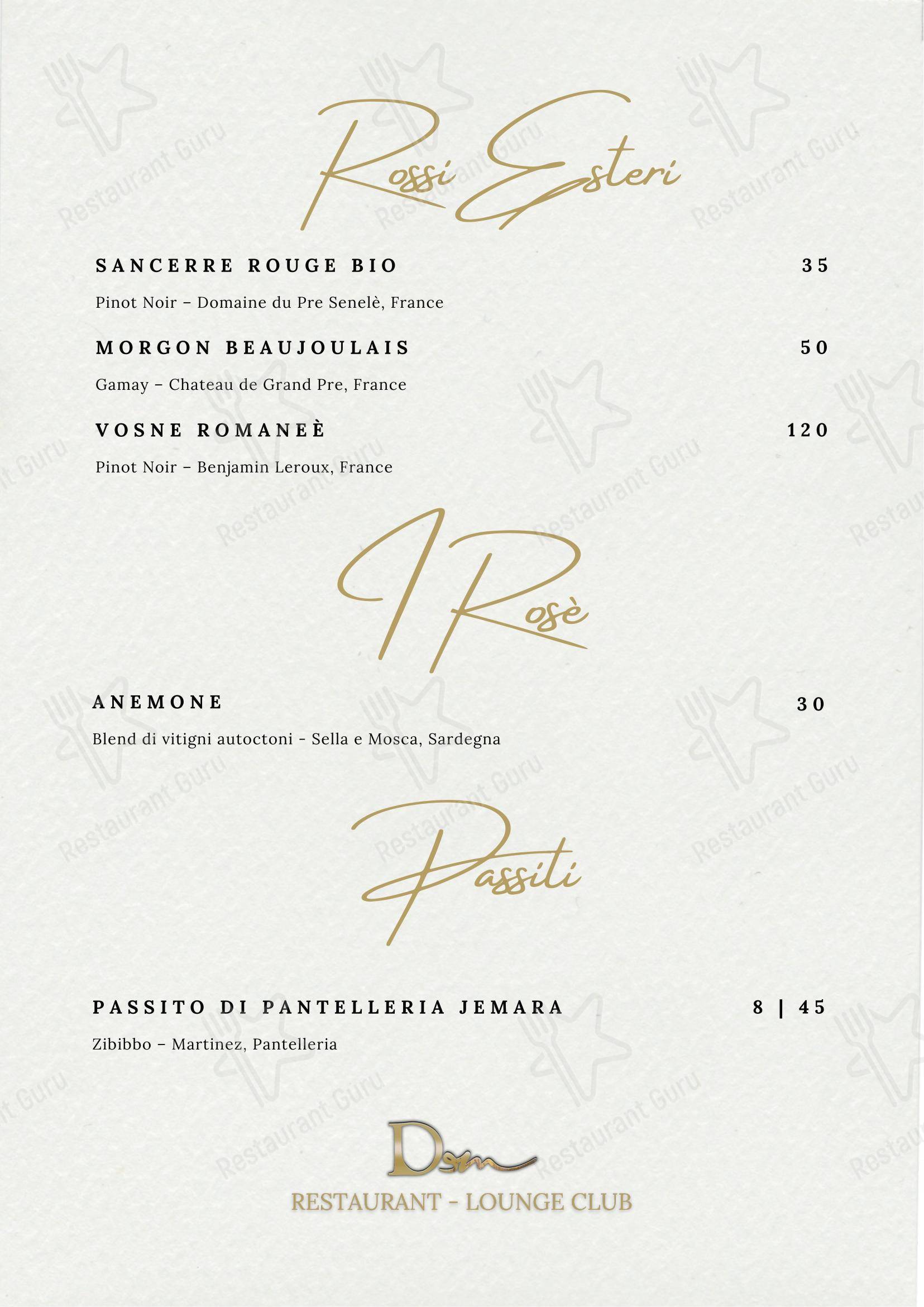 Takeaway Menu per DeM Pavia - Ristorante e Lounge Bar ristorante