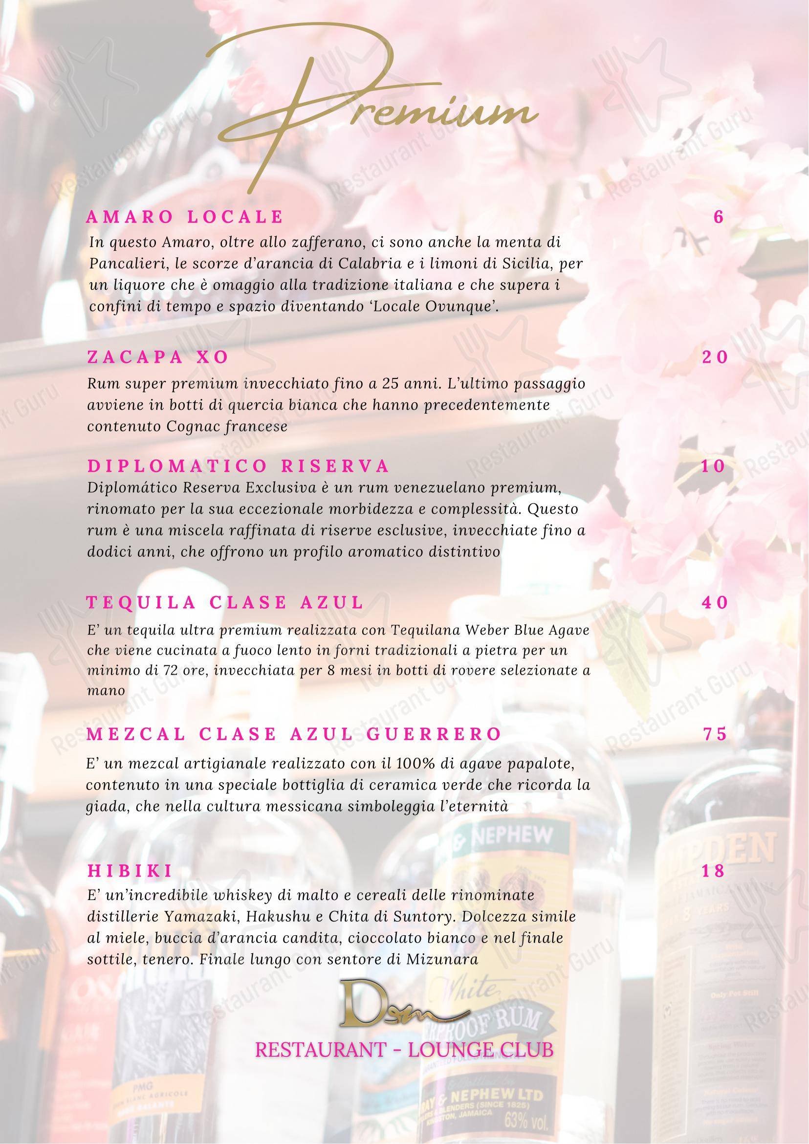 Menu di DeM Pavia - Ristorante e Lounge Bar