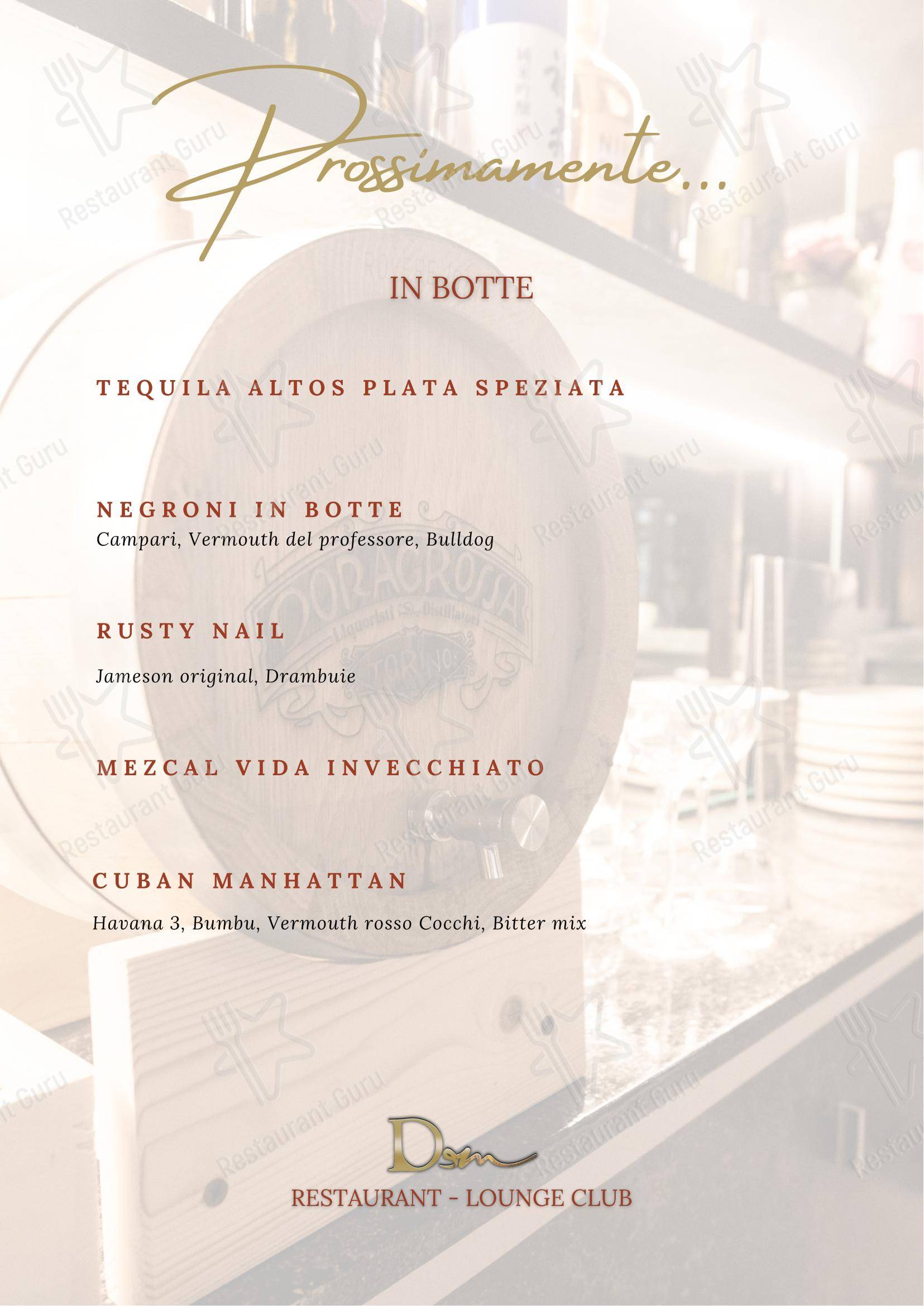 Menu di DeM Pavia - Ristorante e Lounge Bar - Takeaway Menu