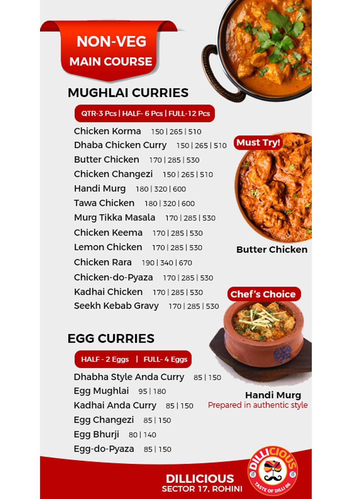 Dillicious: Taste of Delhi 06 menu