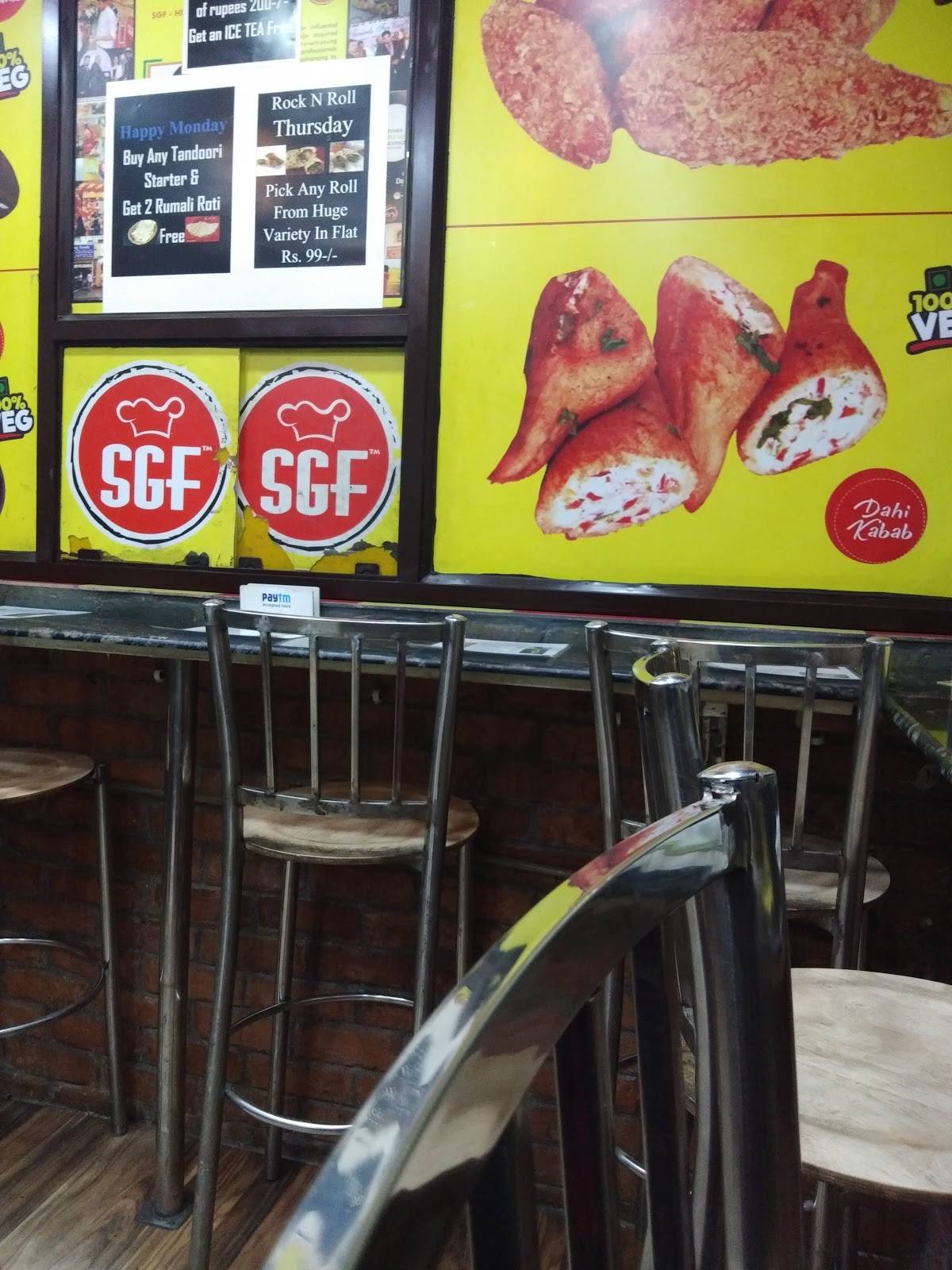 SGF Spice Grill Flame menu