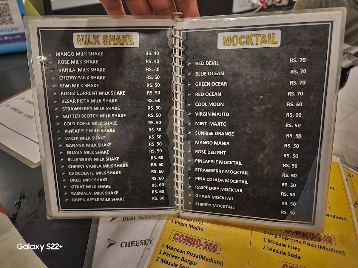 Delicious Cafe menu