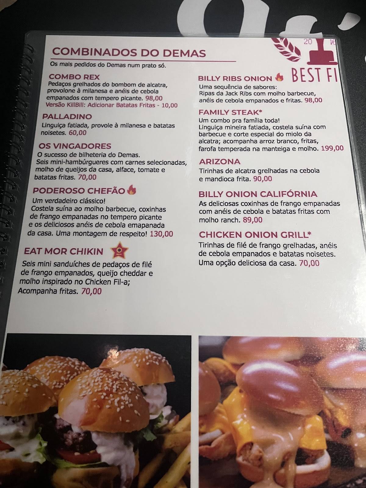 Demas & Divas cardápio