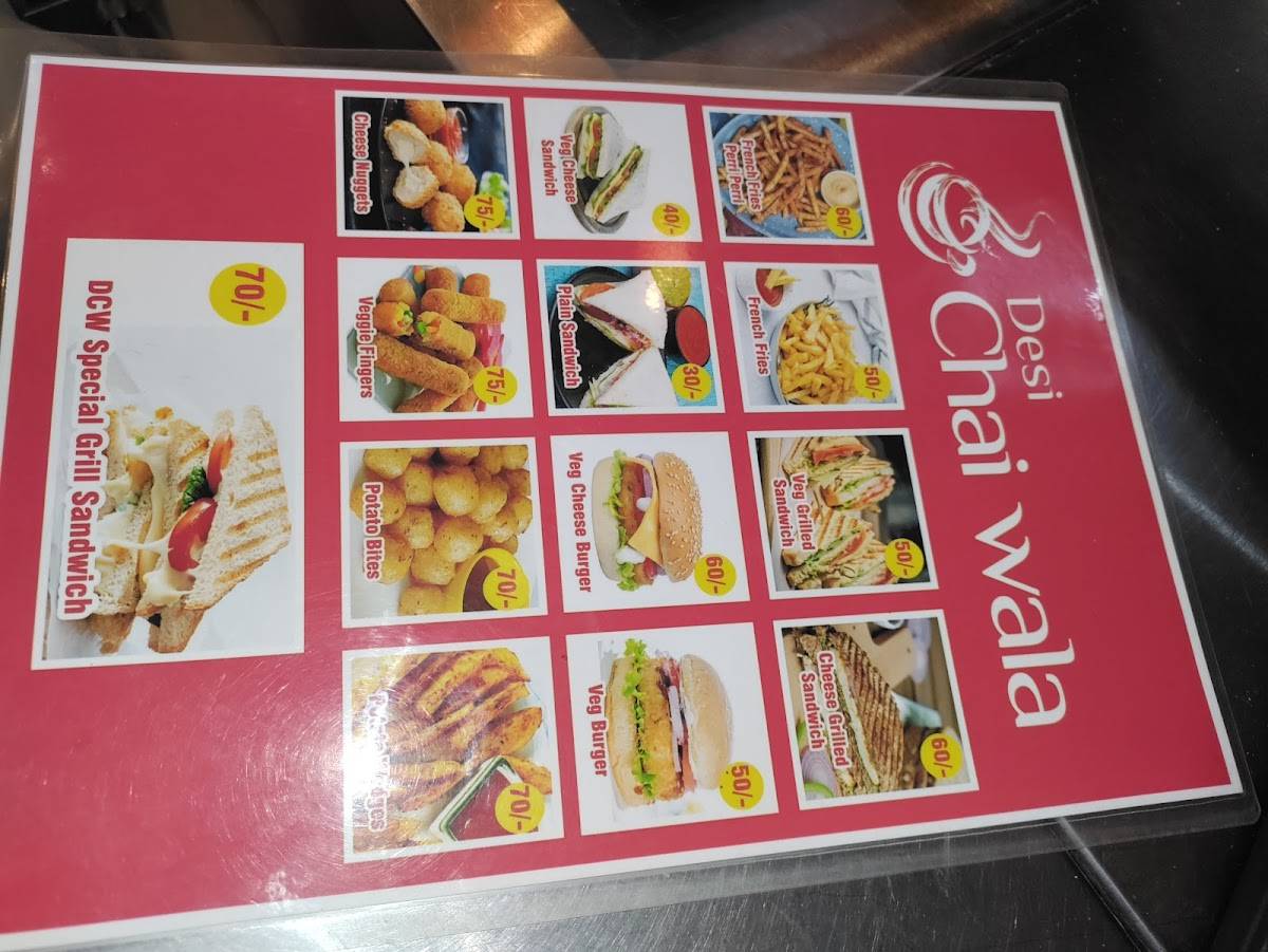 Desi Chai Wala menu