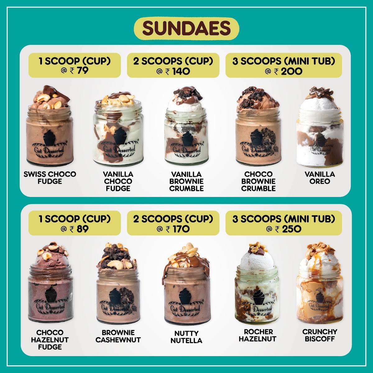 Get Desserted - Waffles, Brownies & More! Sector 8 Chandigarh menu